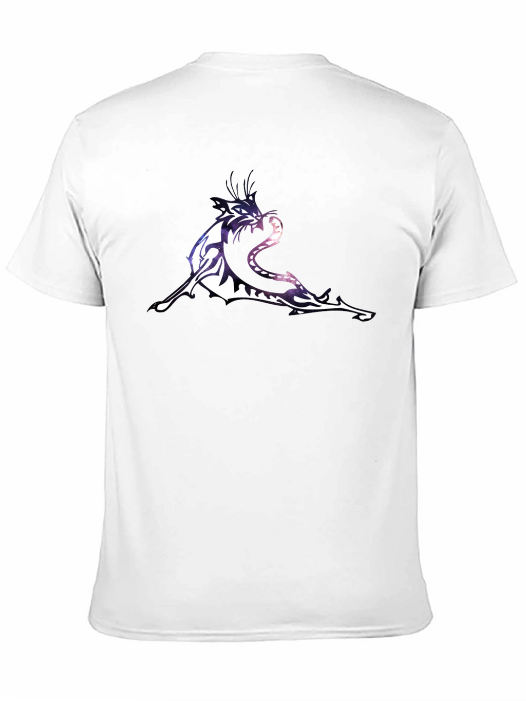 Black Graphic T-Shirt with Tiger & Snake Design