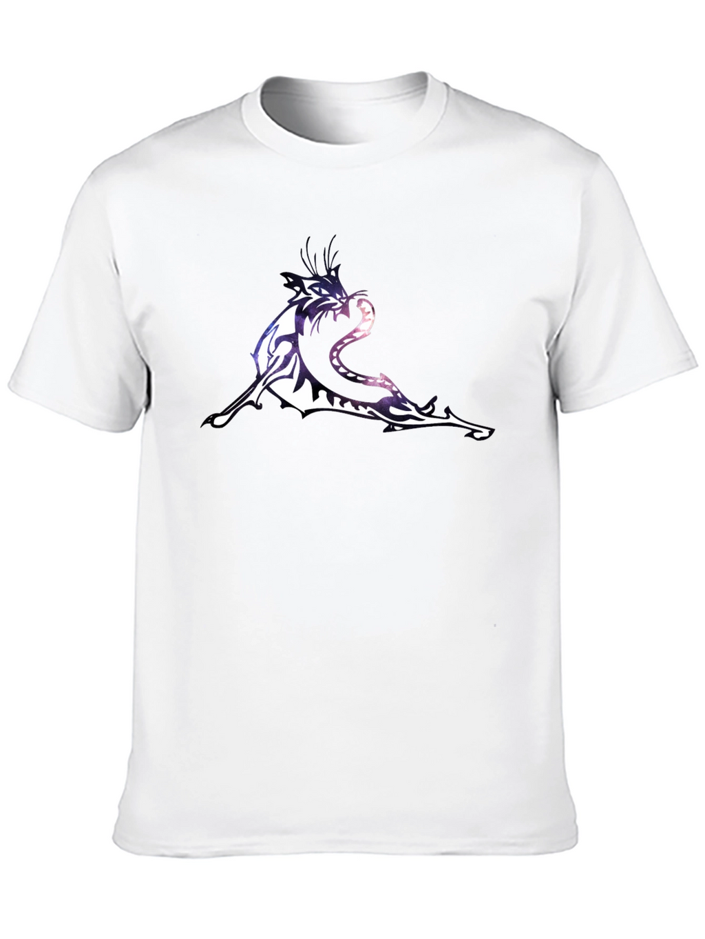 Black Graphic T-Shirt with Tiger & Snake Design