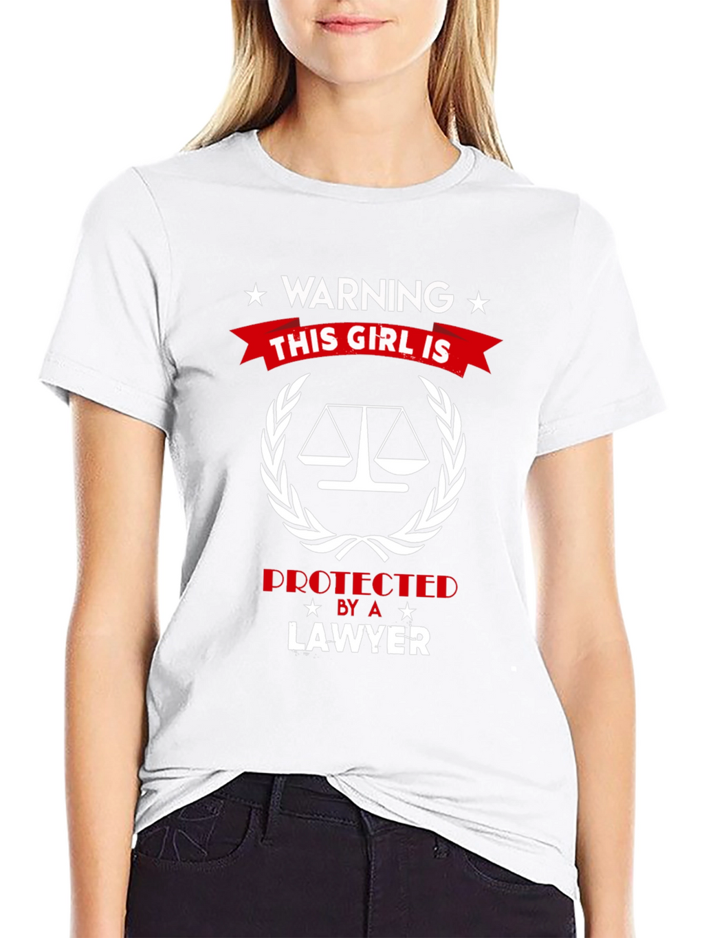 Warning: This Girl is Protected by a Lawyer T-Shirt