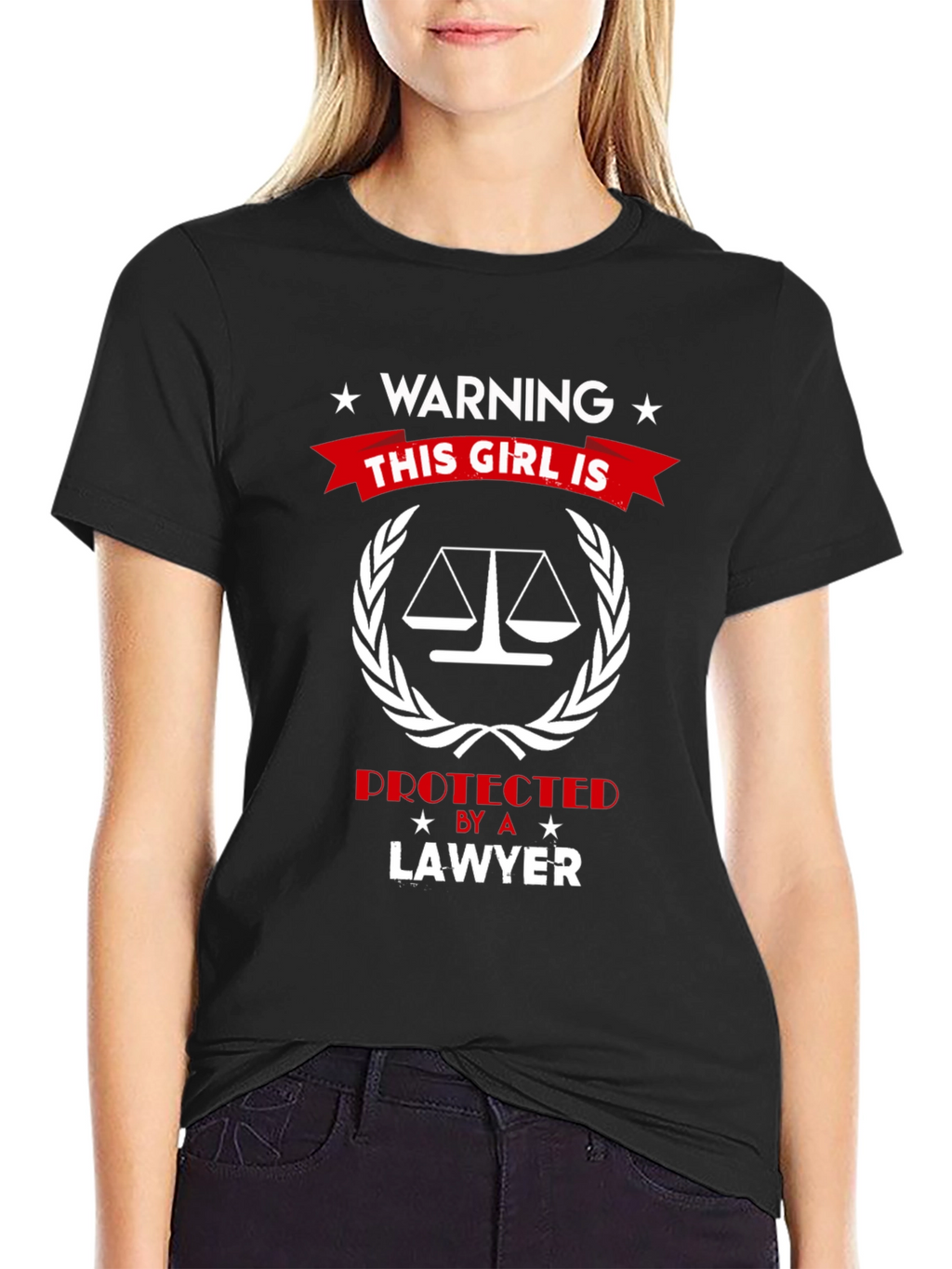 Warning: This Girl is Protected by a Lawyer T-Shirt