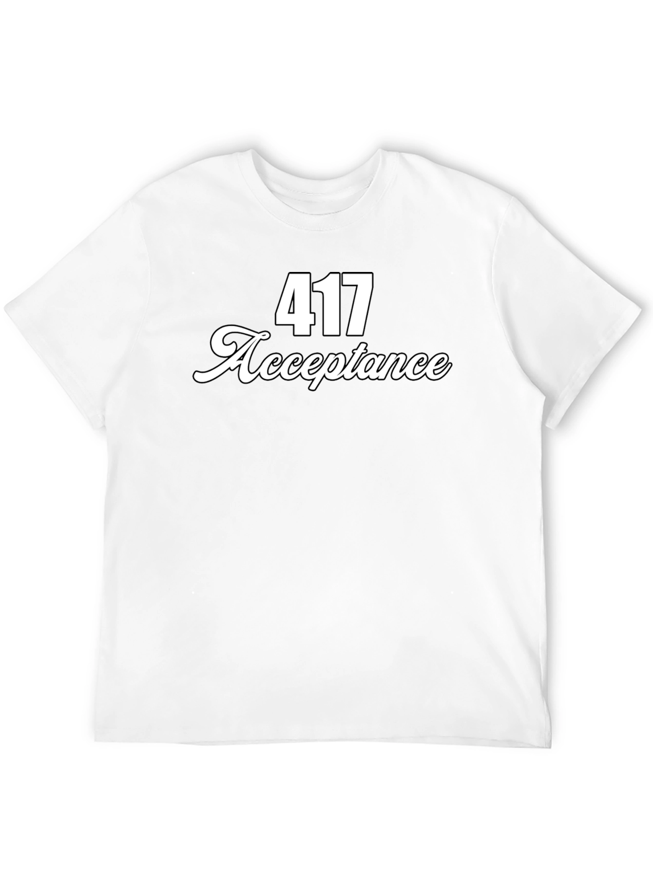 417 Acceptance Graphic Tee - Black Cotton T-Shirt