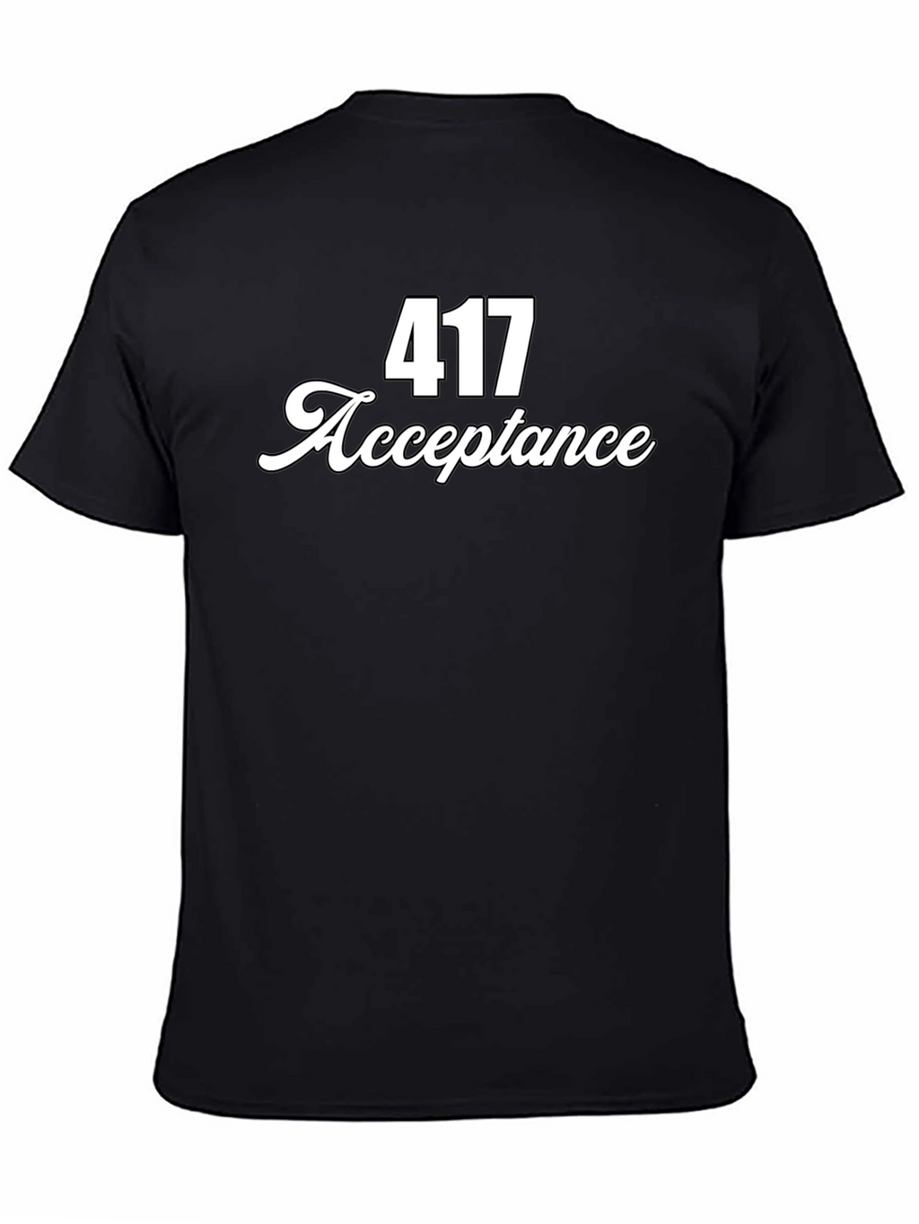417 Acceptance Graphic Tee - Black Cotton T-Shirt