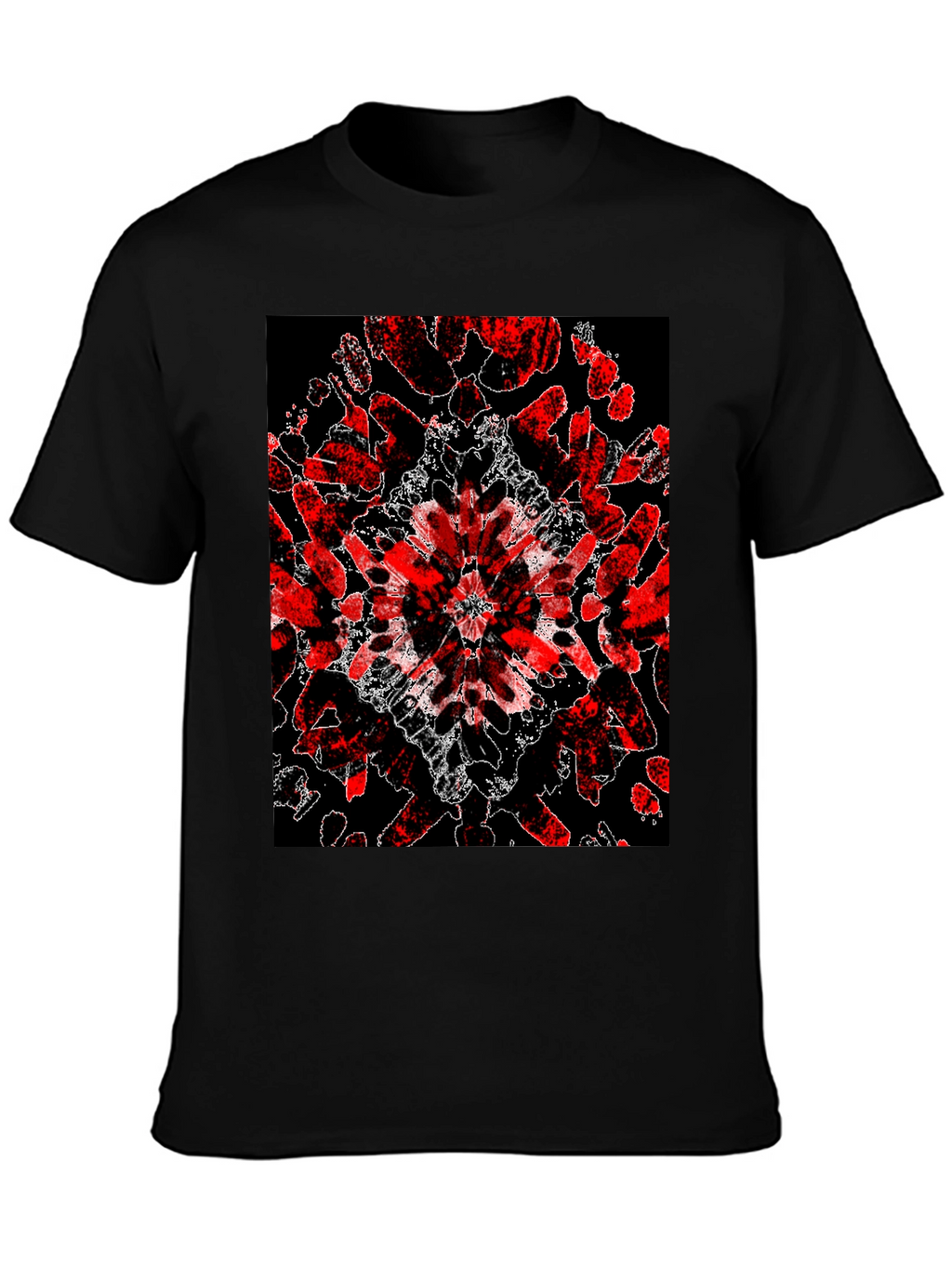 Abstract Red & Black Graphic Tee