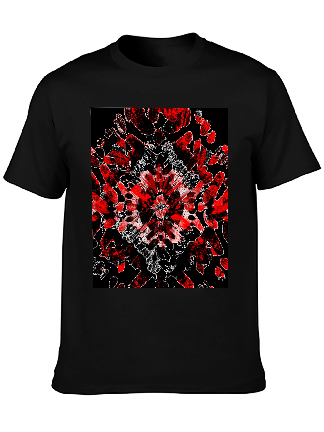 Abstract Red & Black Graphic Tee