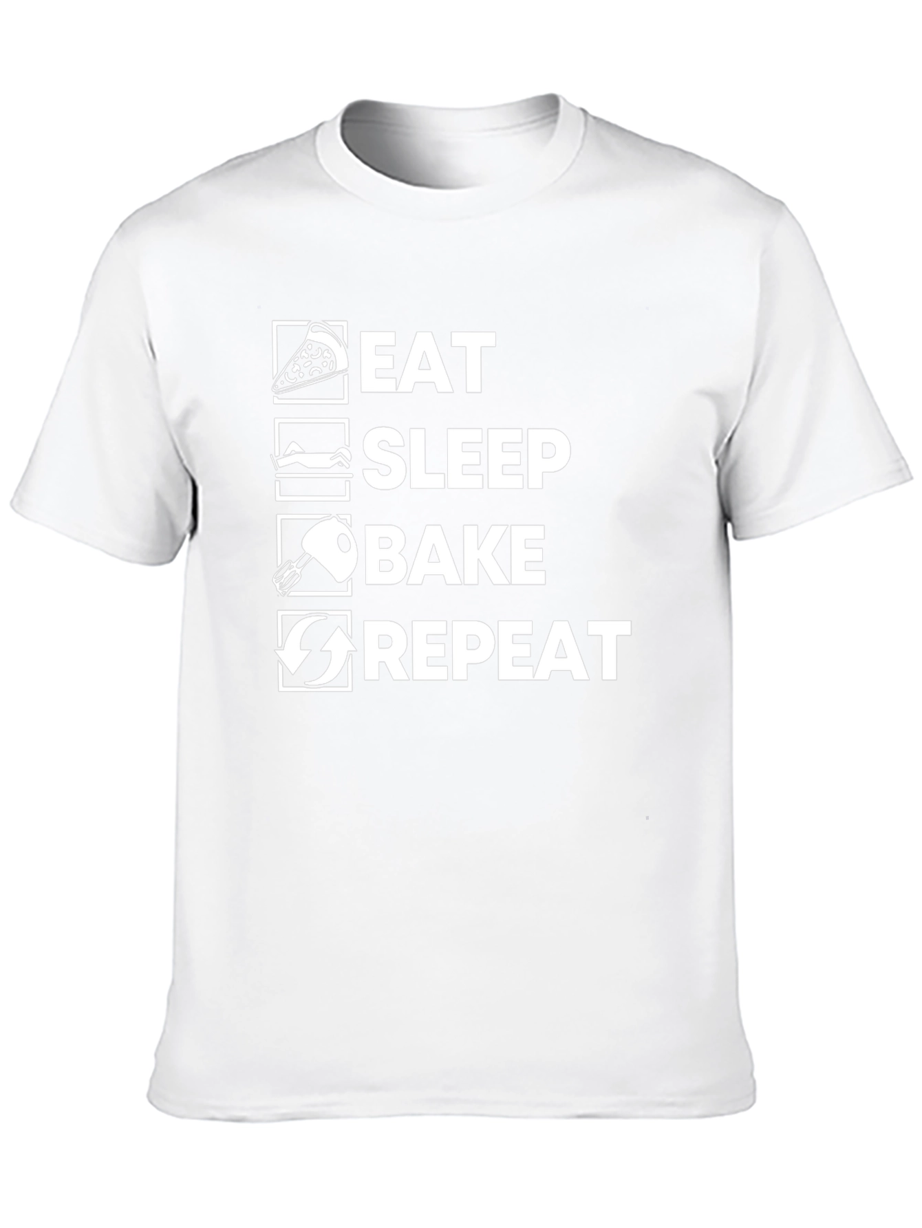 Eat Sleep Bake Repeat Black T-Shirt
