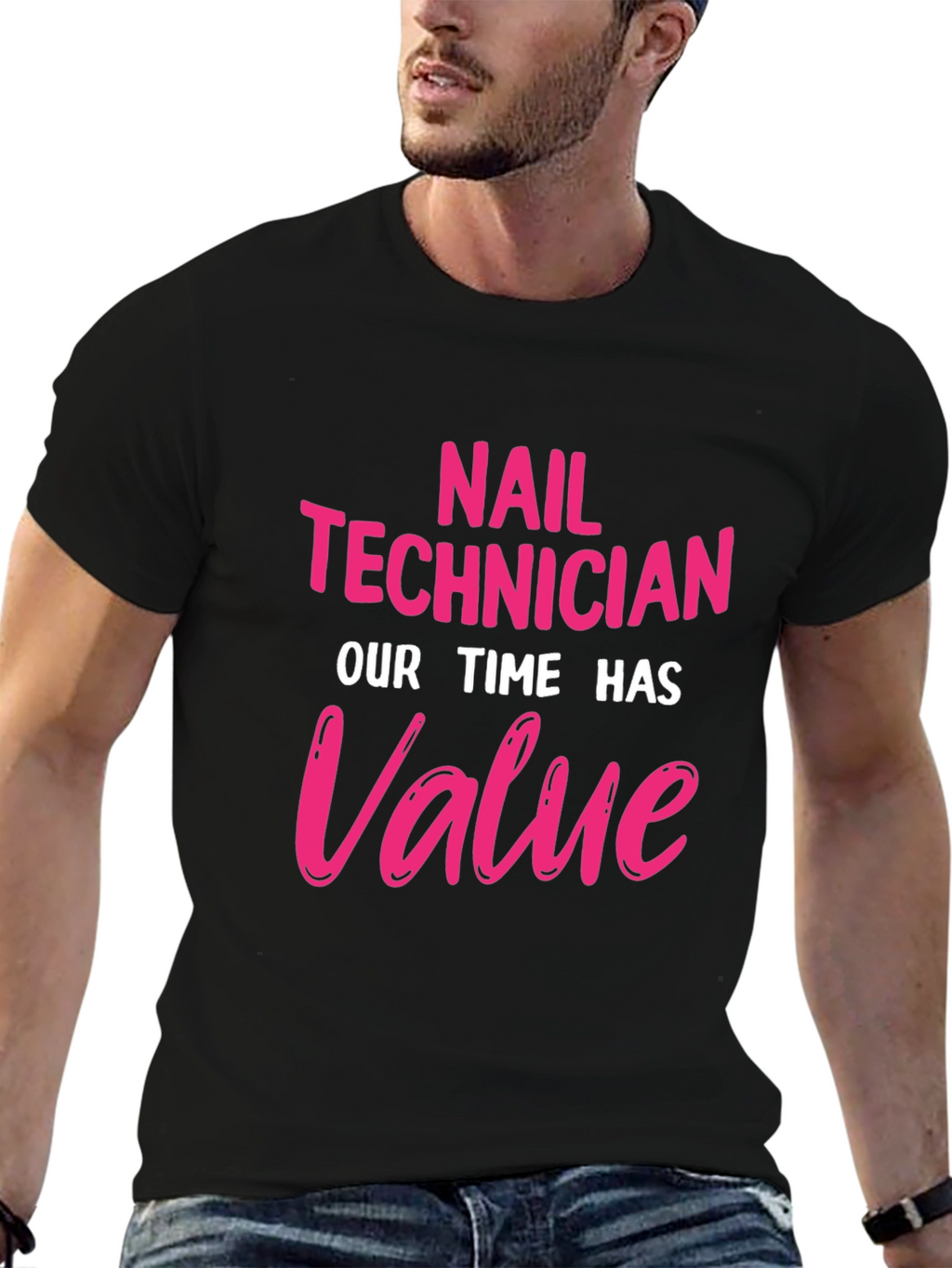 Nail Technician Value T-Shirt - Black