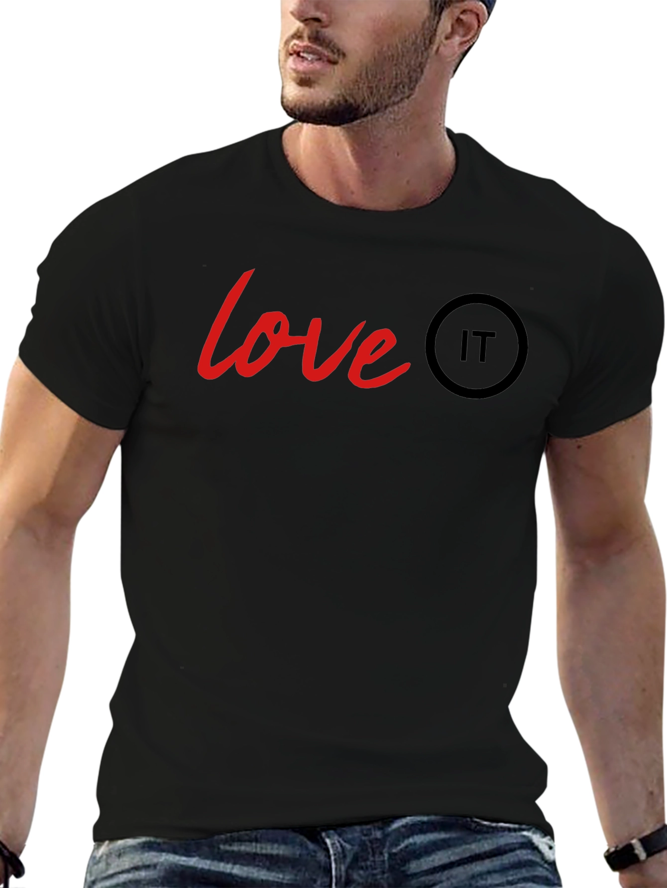 Love IT T-Shirt - Black Crew Neck Tee