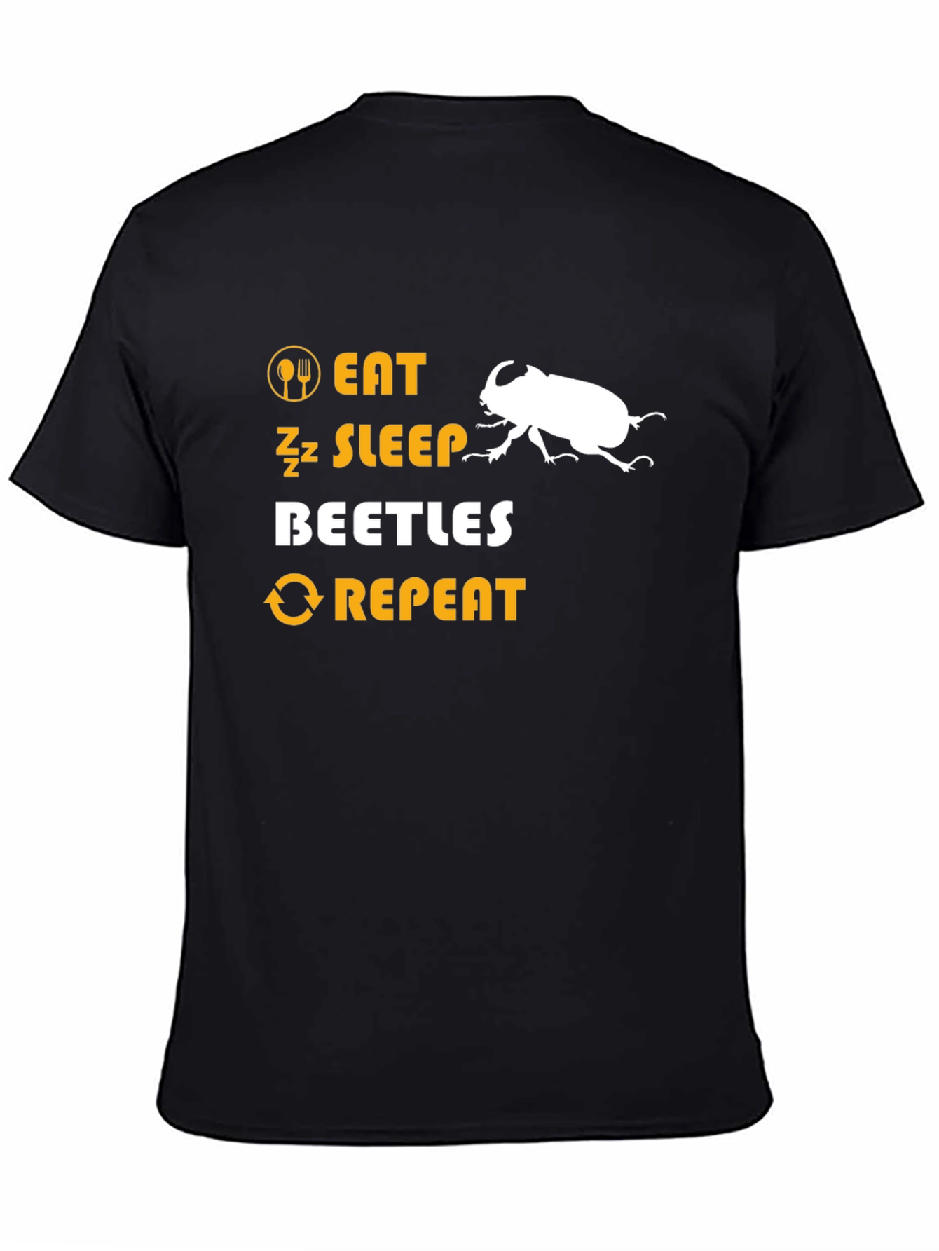 Eat Sleep Beetles Repeat Graphic T-Shirt