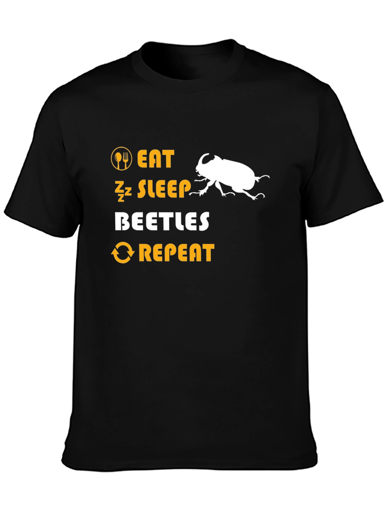 Eat Sleep Beetles Repeat Graphic T-Shirt