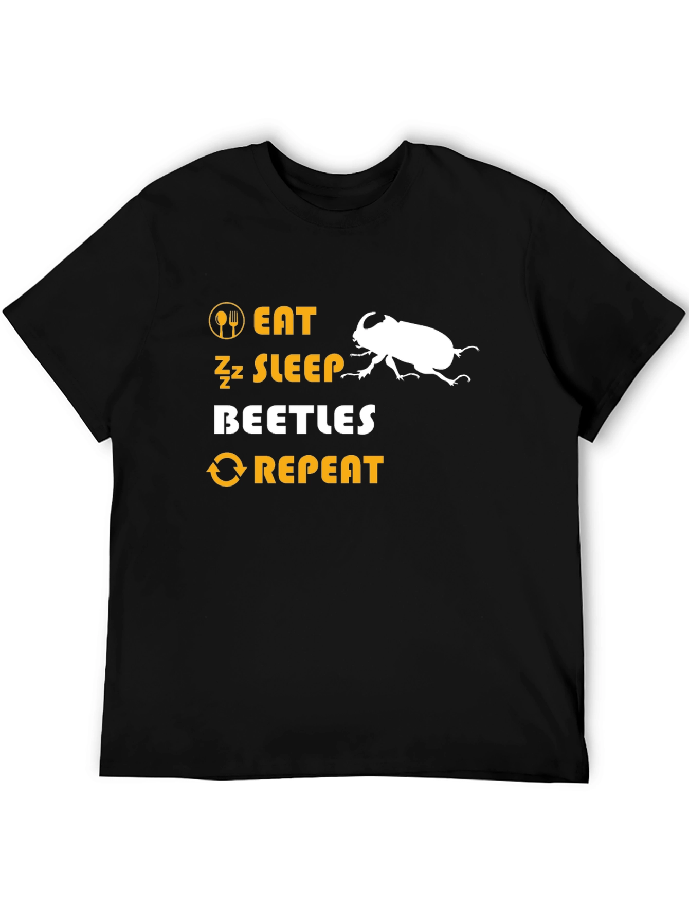 Eat Sleep Beetles Repeat Graphic T-Shirt