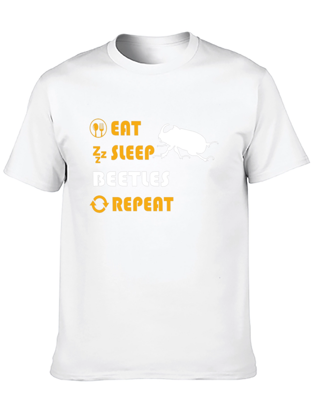 Eat Sleep Beetles Repeat Graphic T-Shirt