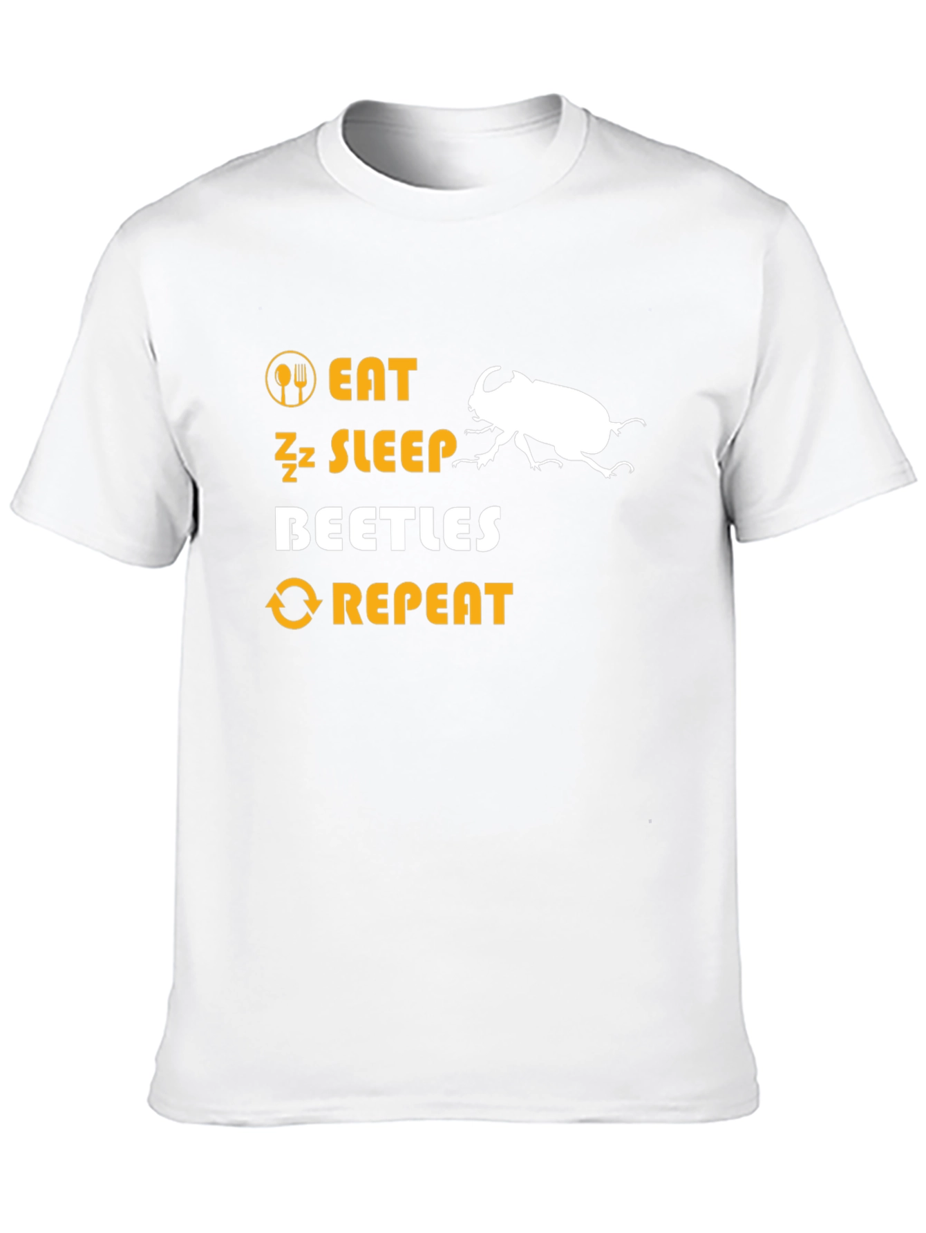 Eat Sleep Beetles Repeat Graphic T-Shirt