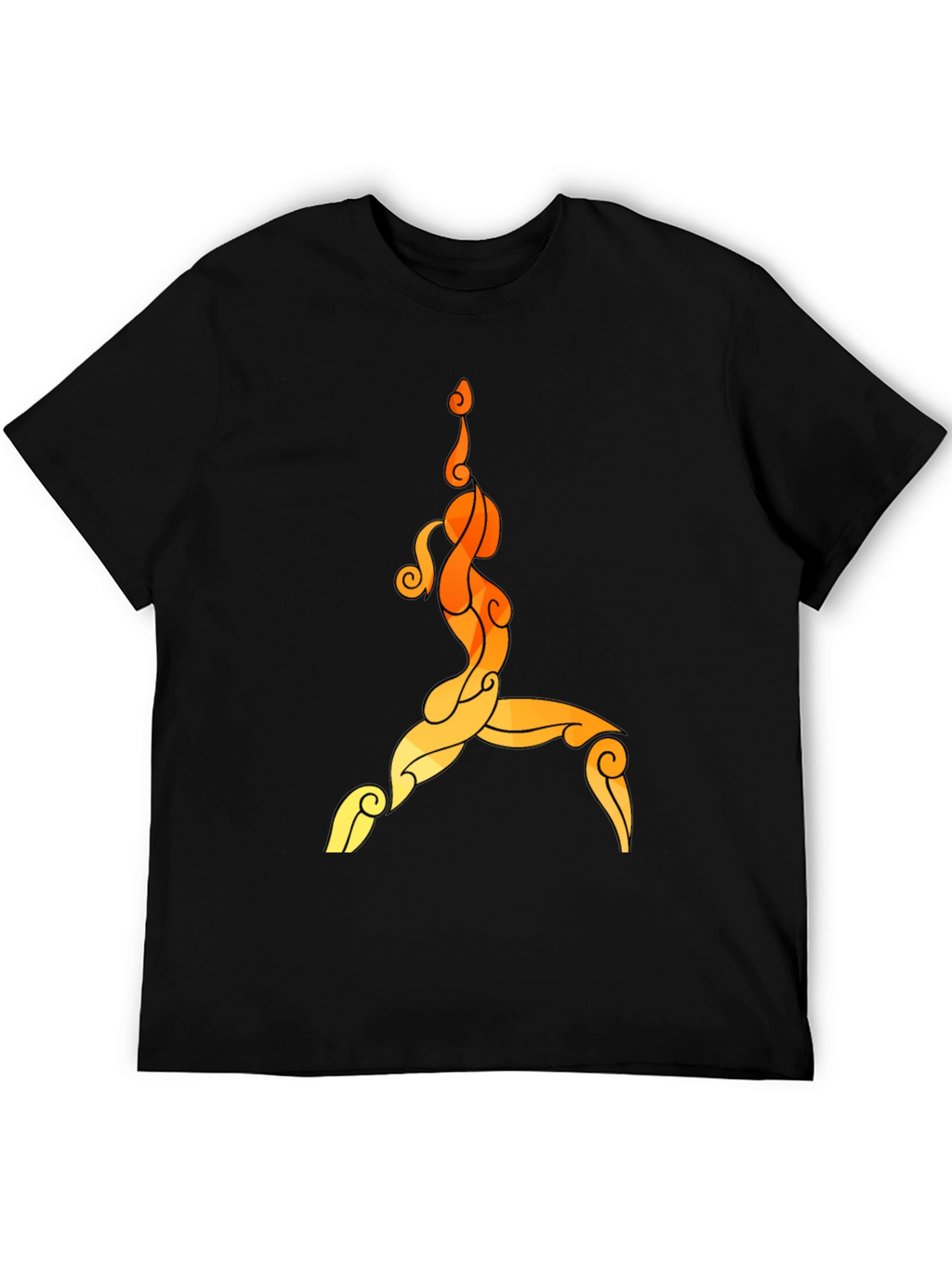 Yoga Pose Graphic Tee - Unisex Black T-Shirt