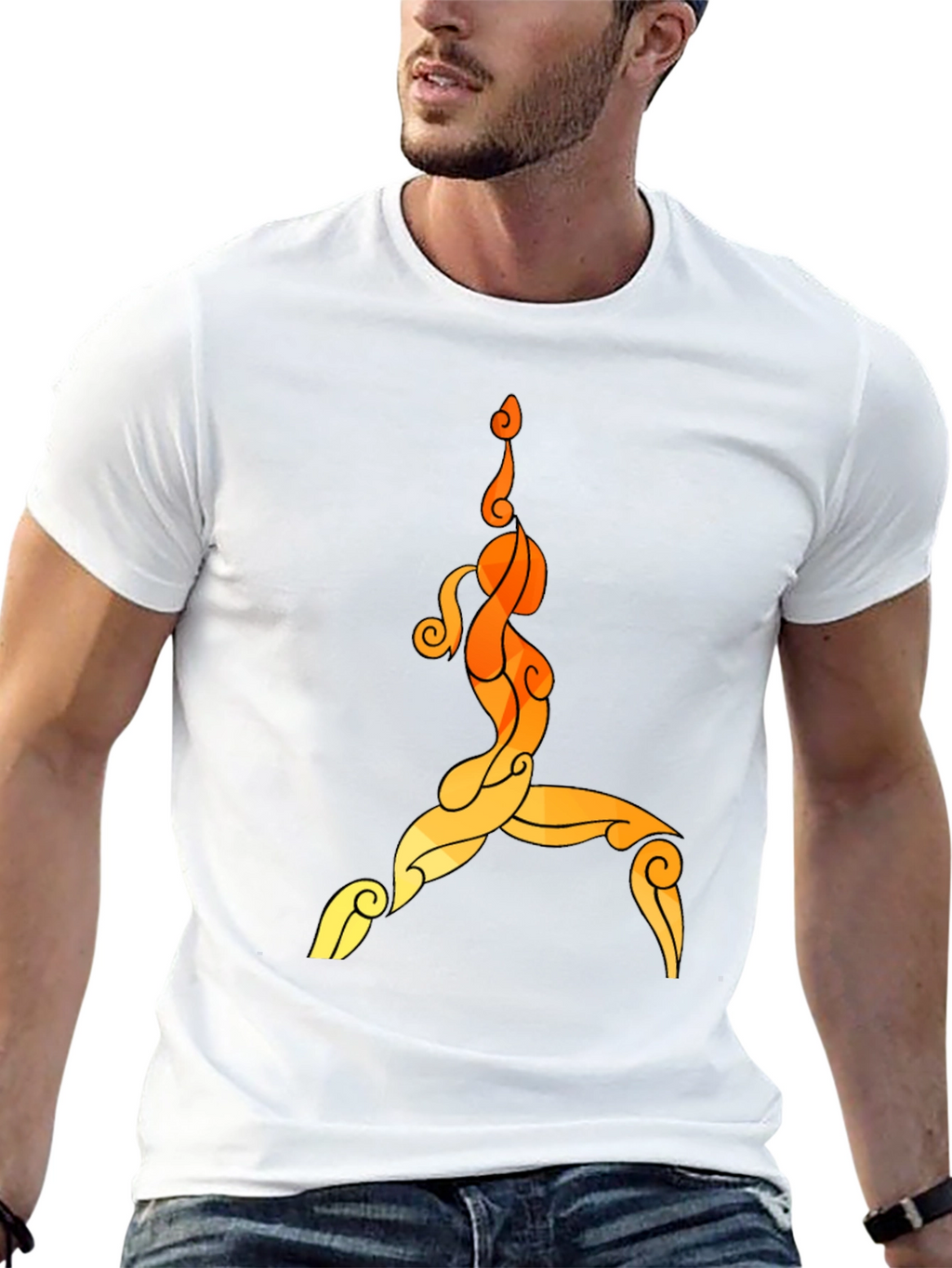 Yoga Pose Graphic Tee - Unisex Black T-Shirt