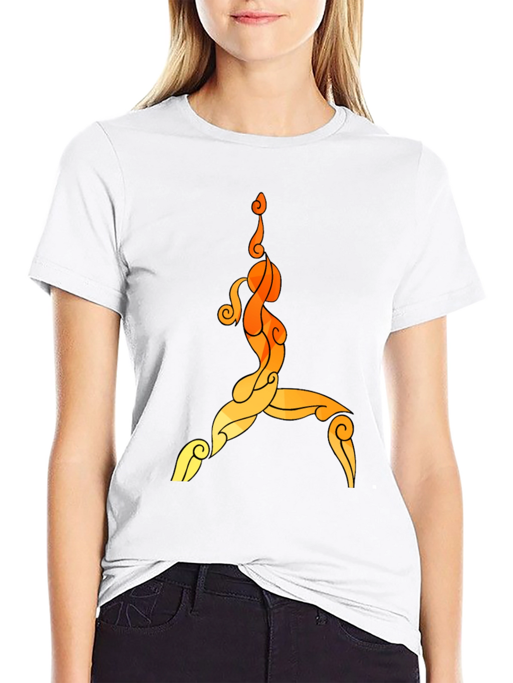 Yoga Pose Graphic Tee - Unisex Black T-Shirt