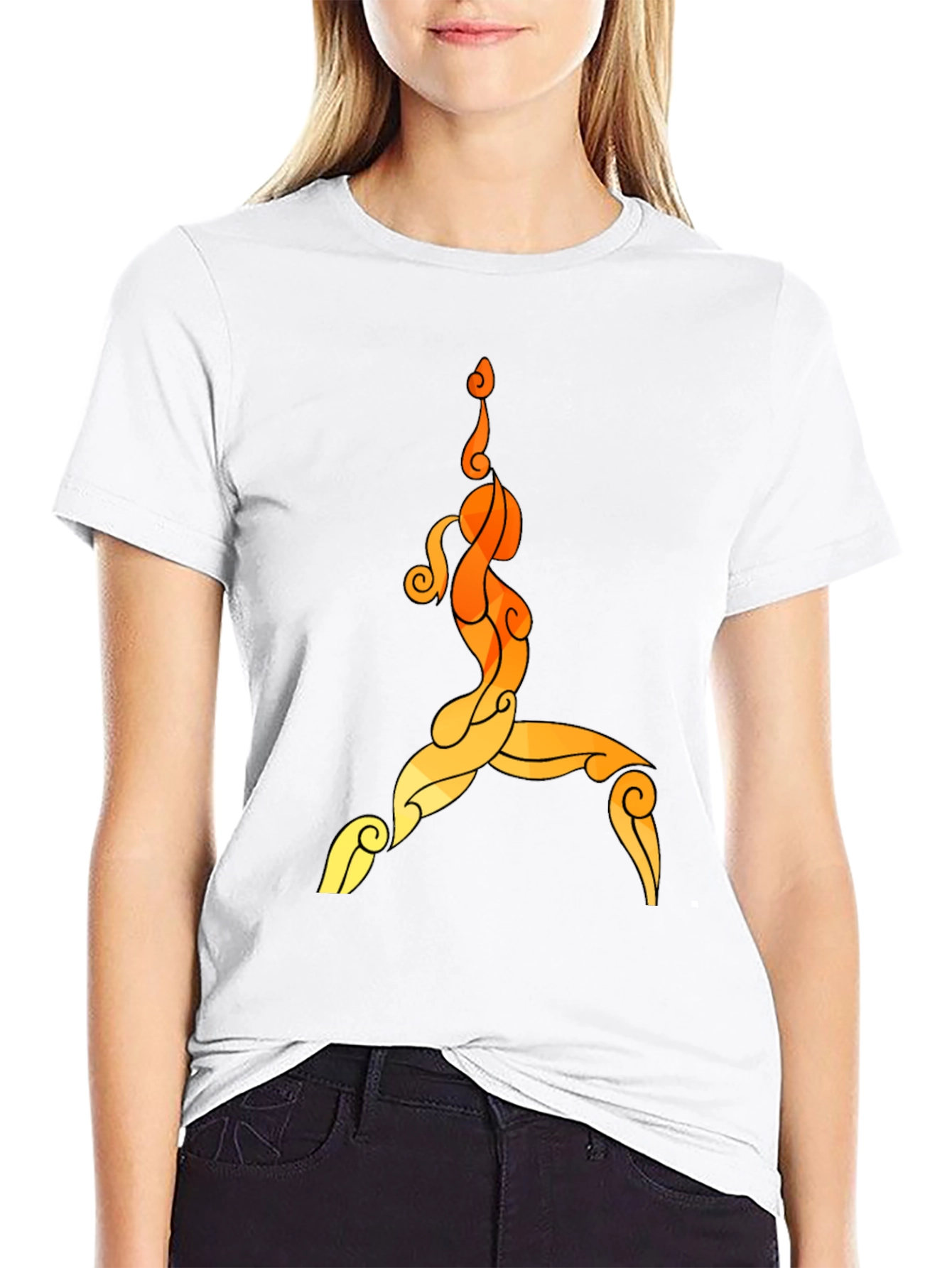 Yoga Pose Graphic Tee - Unisex Black T-Shirt
