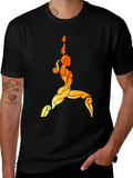 Yoga Pose Graphic Tee - Unisex Black T-Shirt