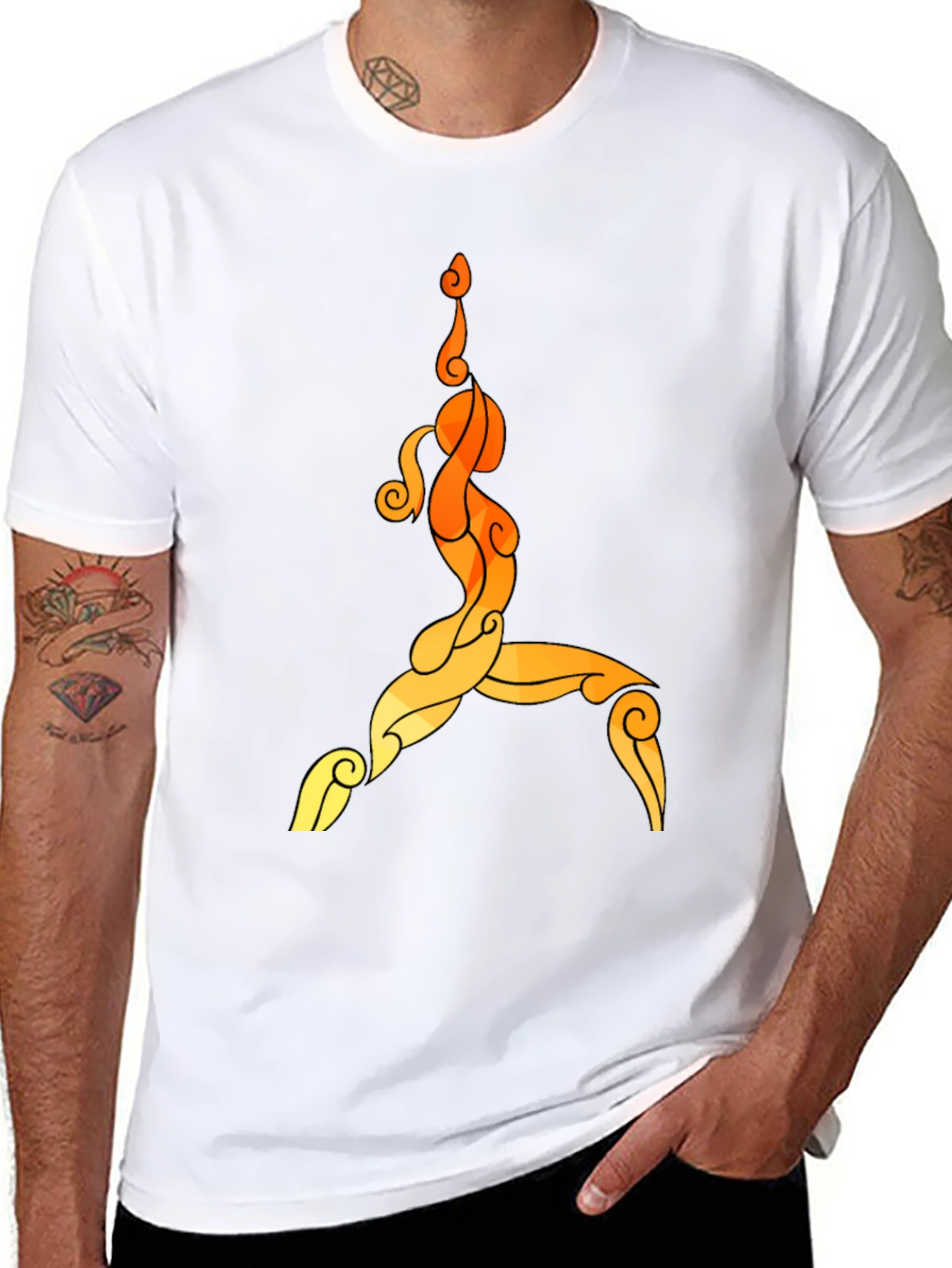 Yoga Pose Graphic Tee - Unisex Black T-Shirt