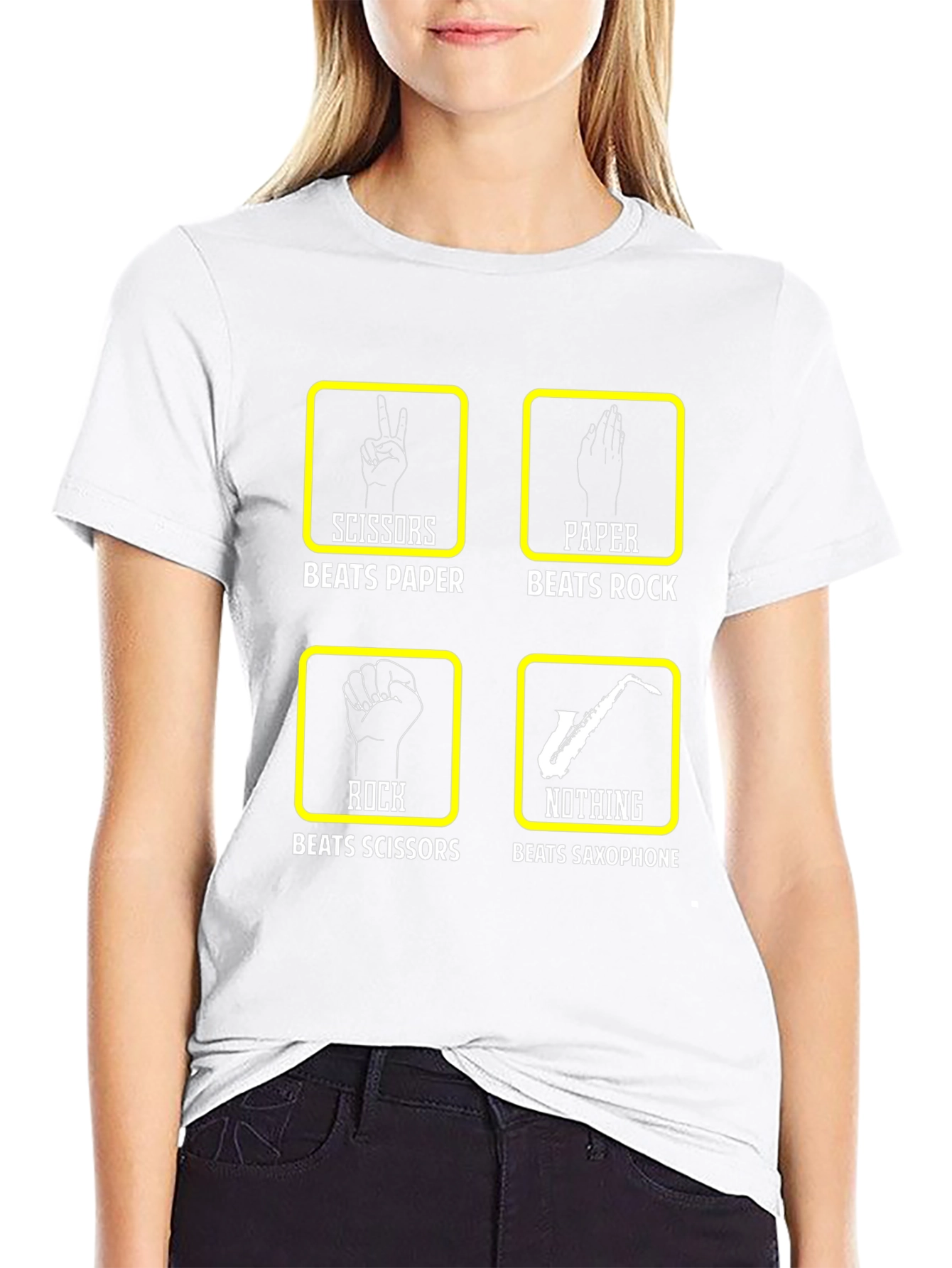 Rock Paper Scissors Saxophone T-Shirt