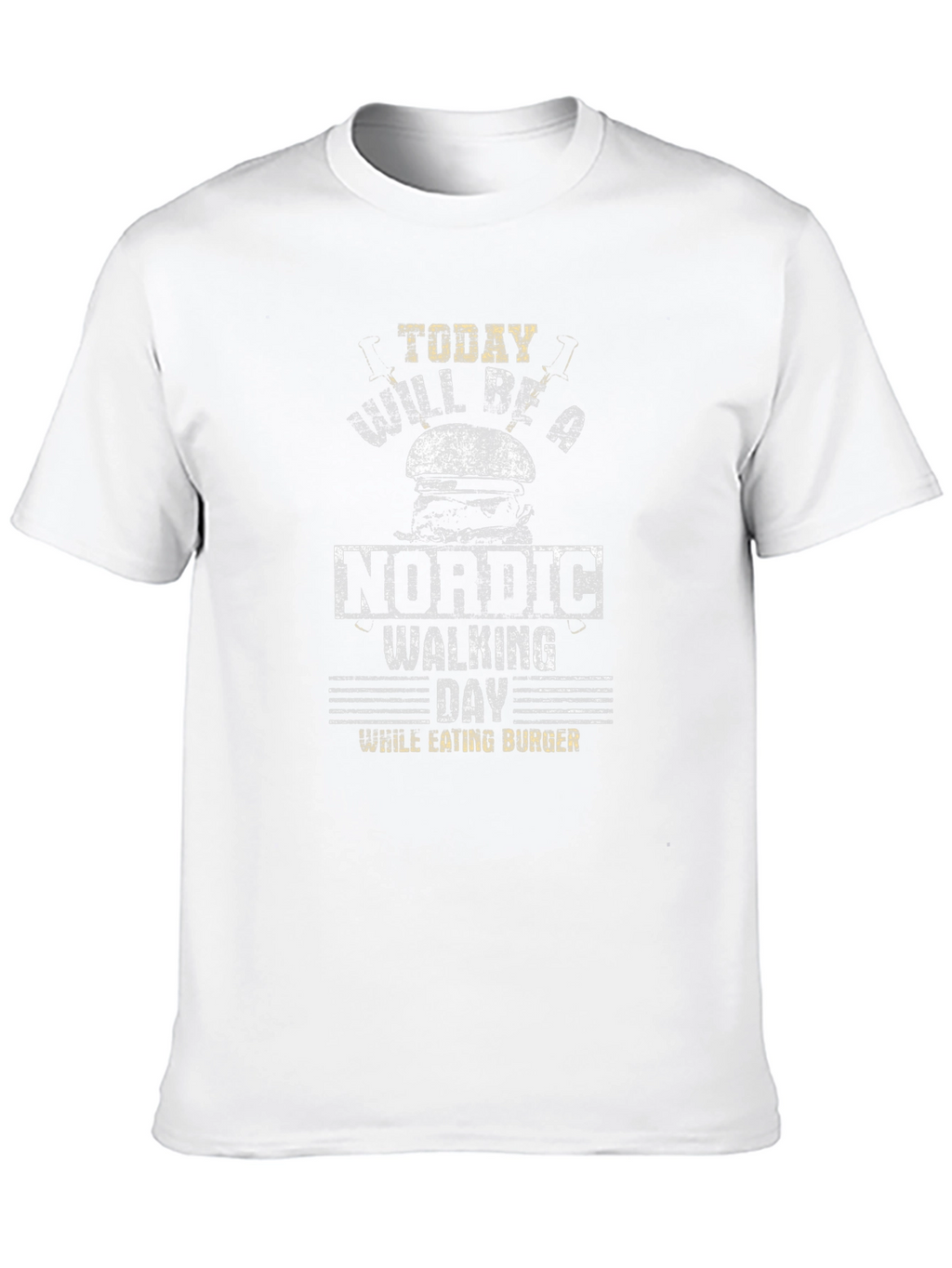 Nordic Walking Day Burger T-Shirt