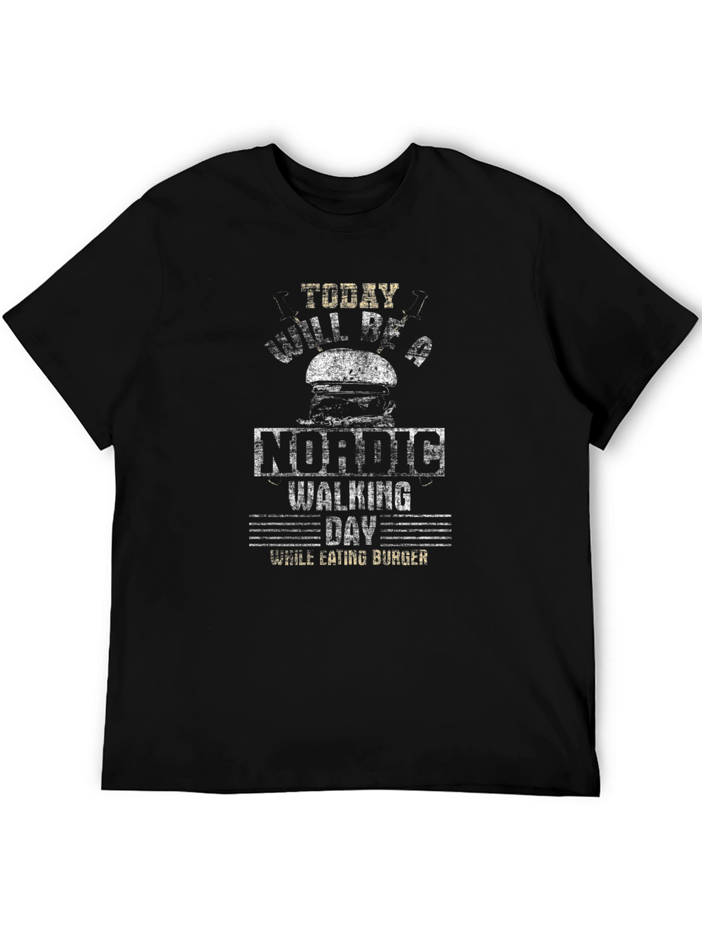 Nordic Walking Day Burger T-Shirt