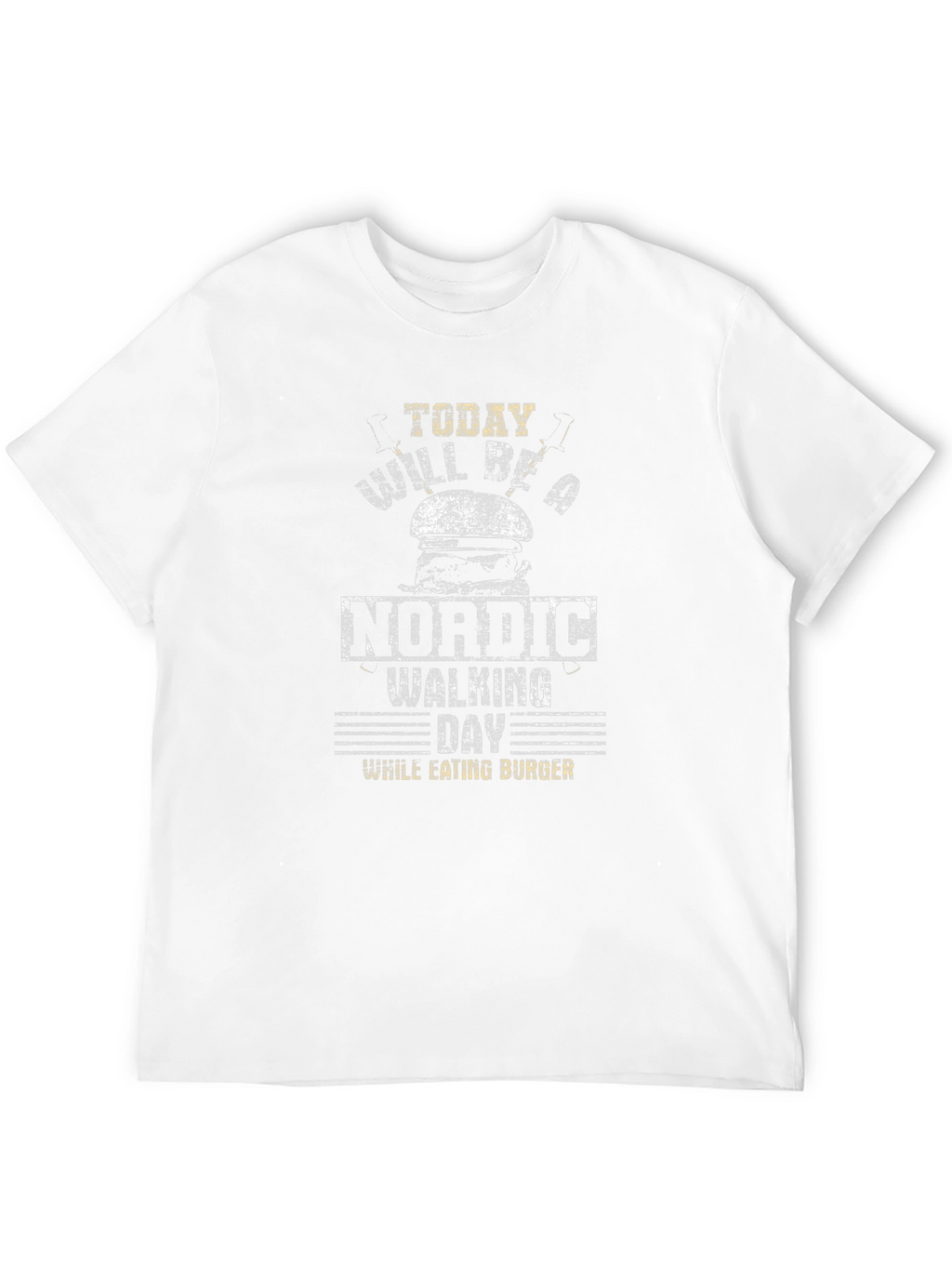 Nordic Walking Day Burger T-Shirt