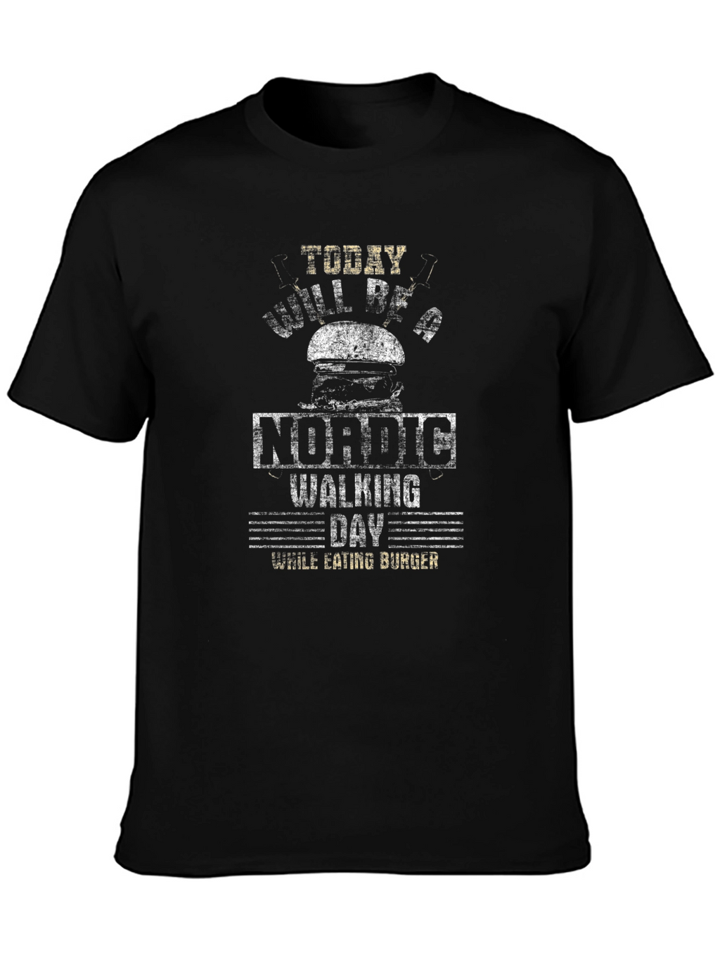 Nordic Walking Day Burger T-Shirt