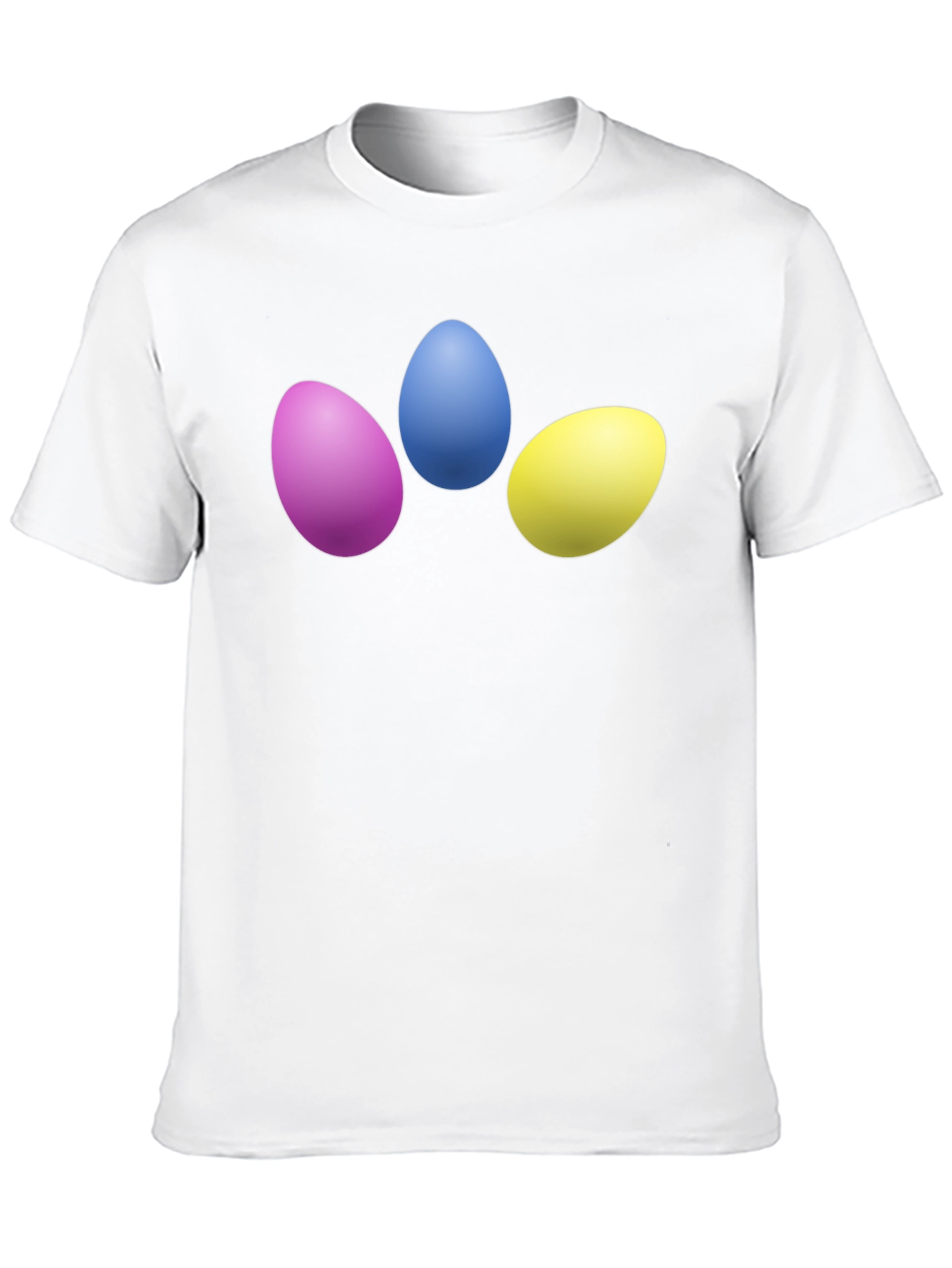 Easter Eggs Graphic Tee - Black Cotton T-Shirt