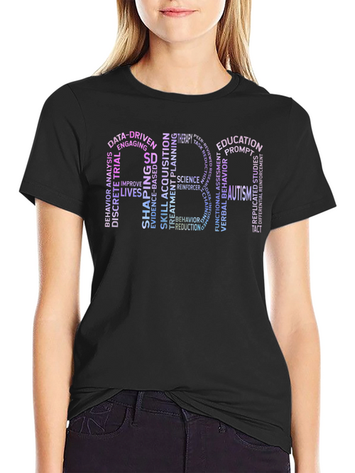 ABA Therapy Word Cloud T-Shirt - Autism Awareness