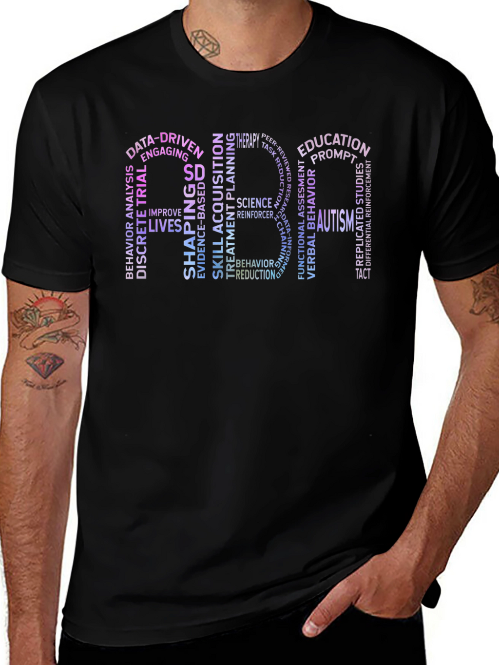 ABA Therapy Word Cloud T-Shirt - Autism Awareness