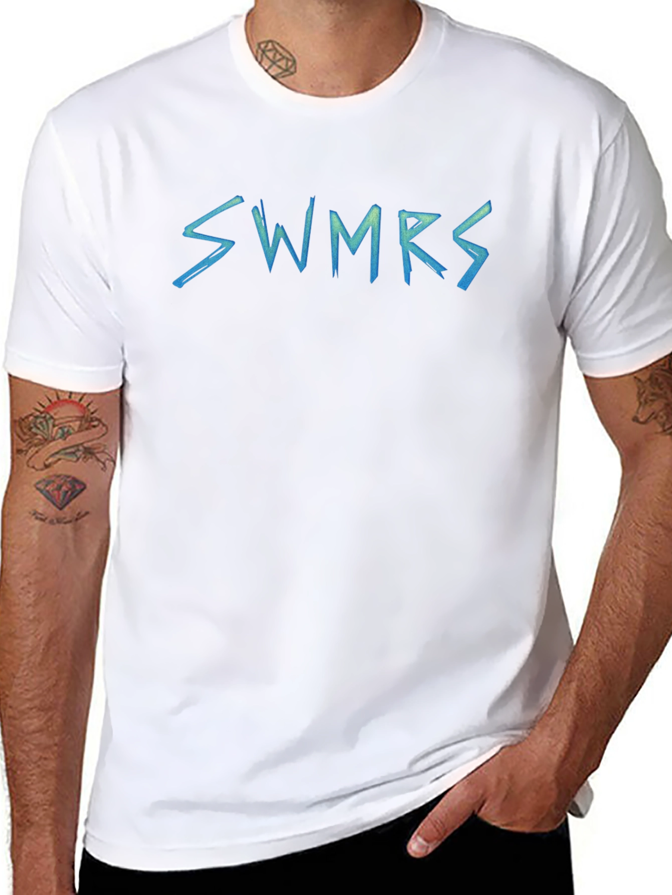 SWMERS Graphic Print Black T-Shirt