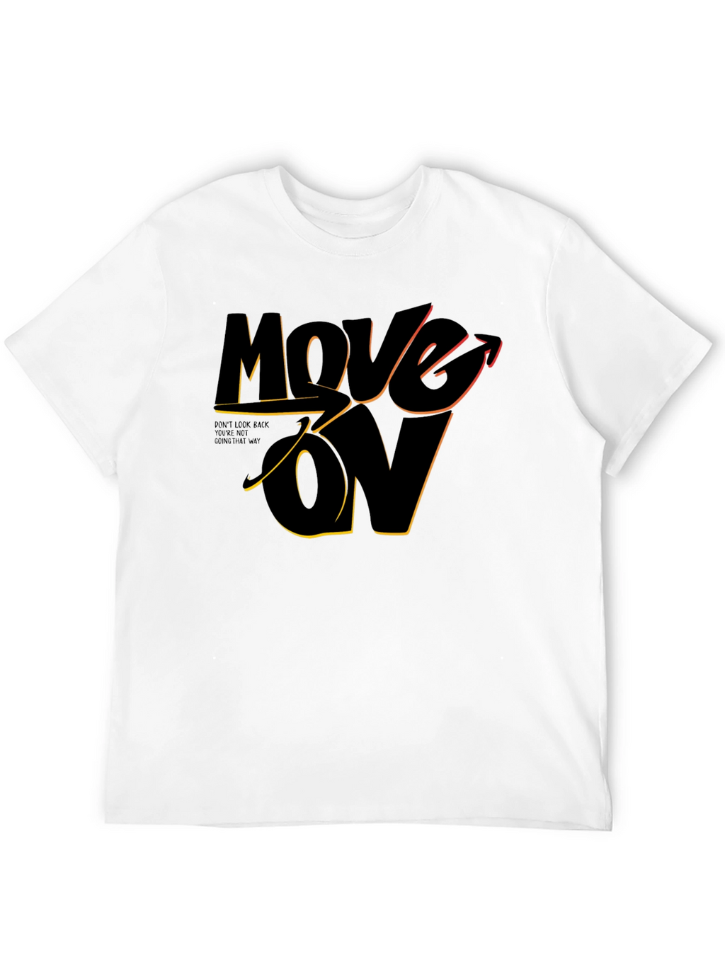 Move On Graphic Print Black T-Shirt