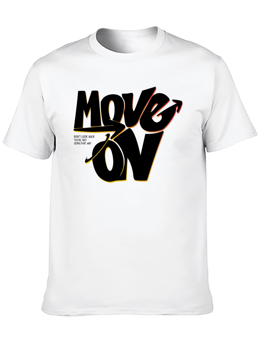 Move On Graphic Print Black T-Shirt