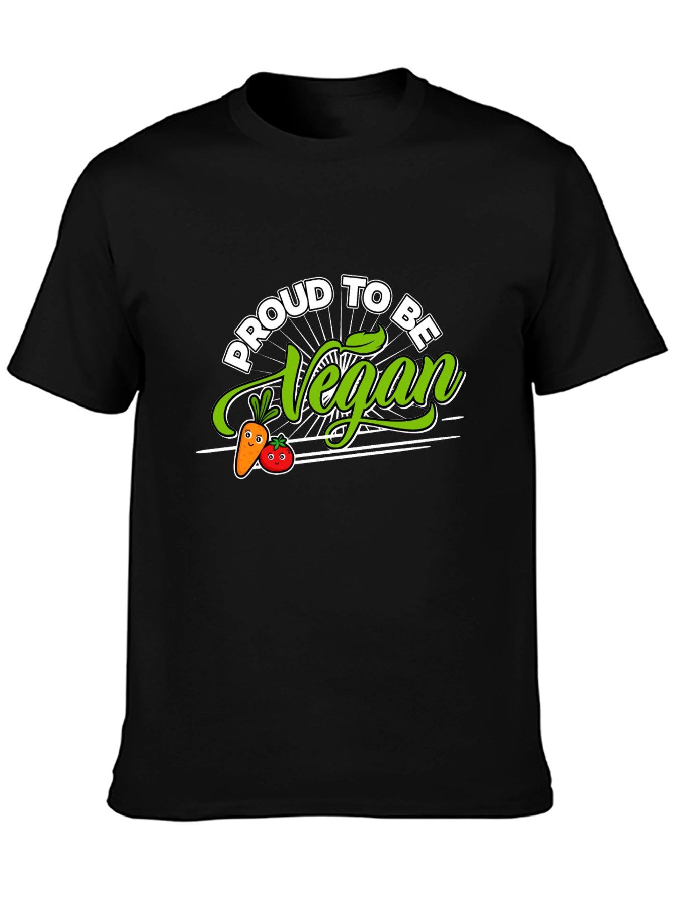 Proud to Be Vegan T-Shirt - Black Vegetarian Apparel