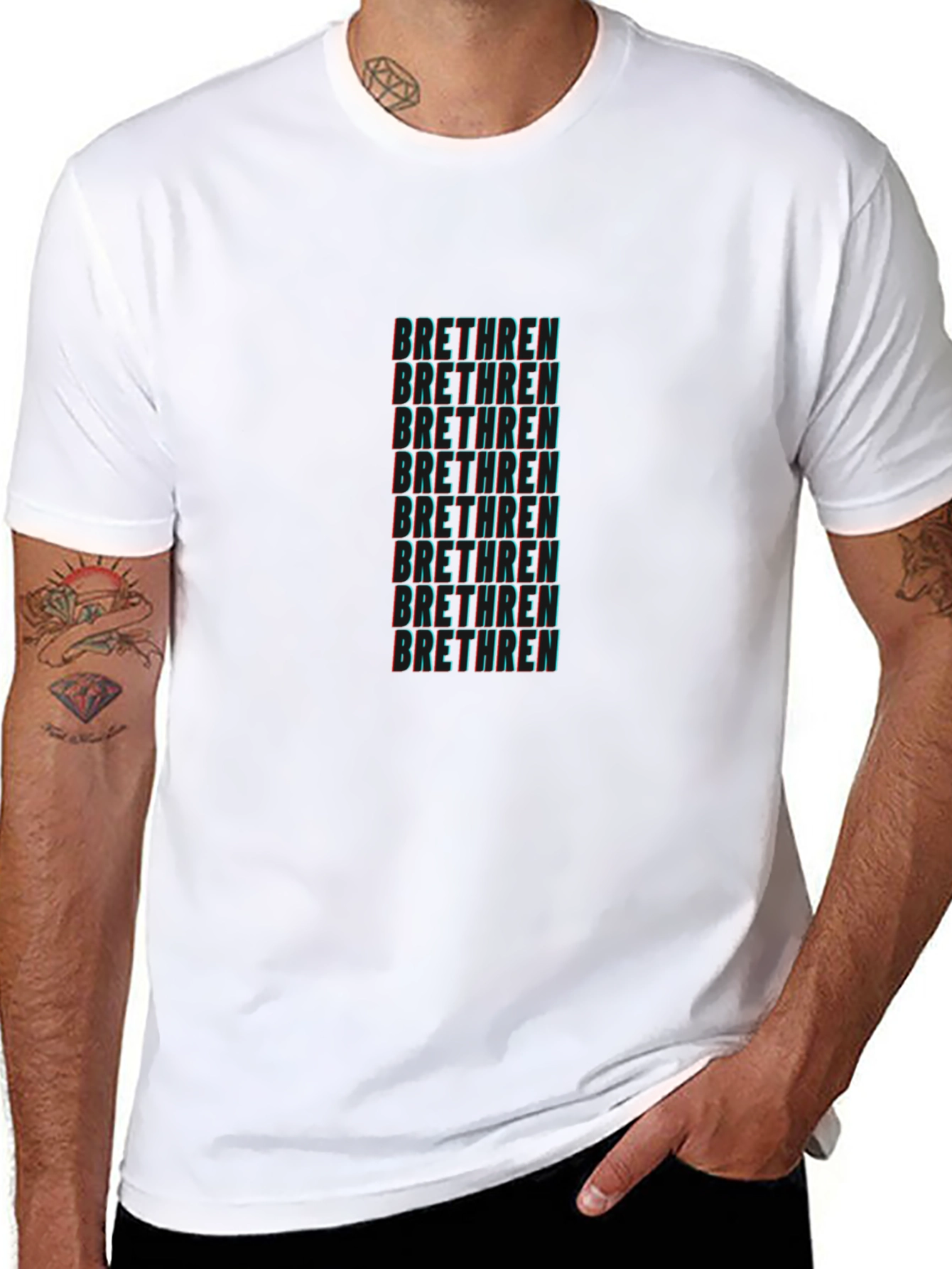 Brethren Graphic T-Shirt - Stylish Crew Neck Tee