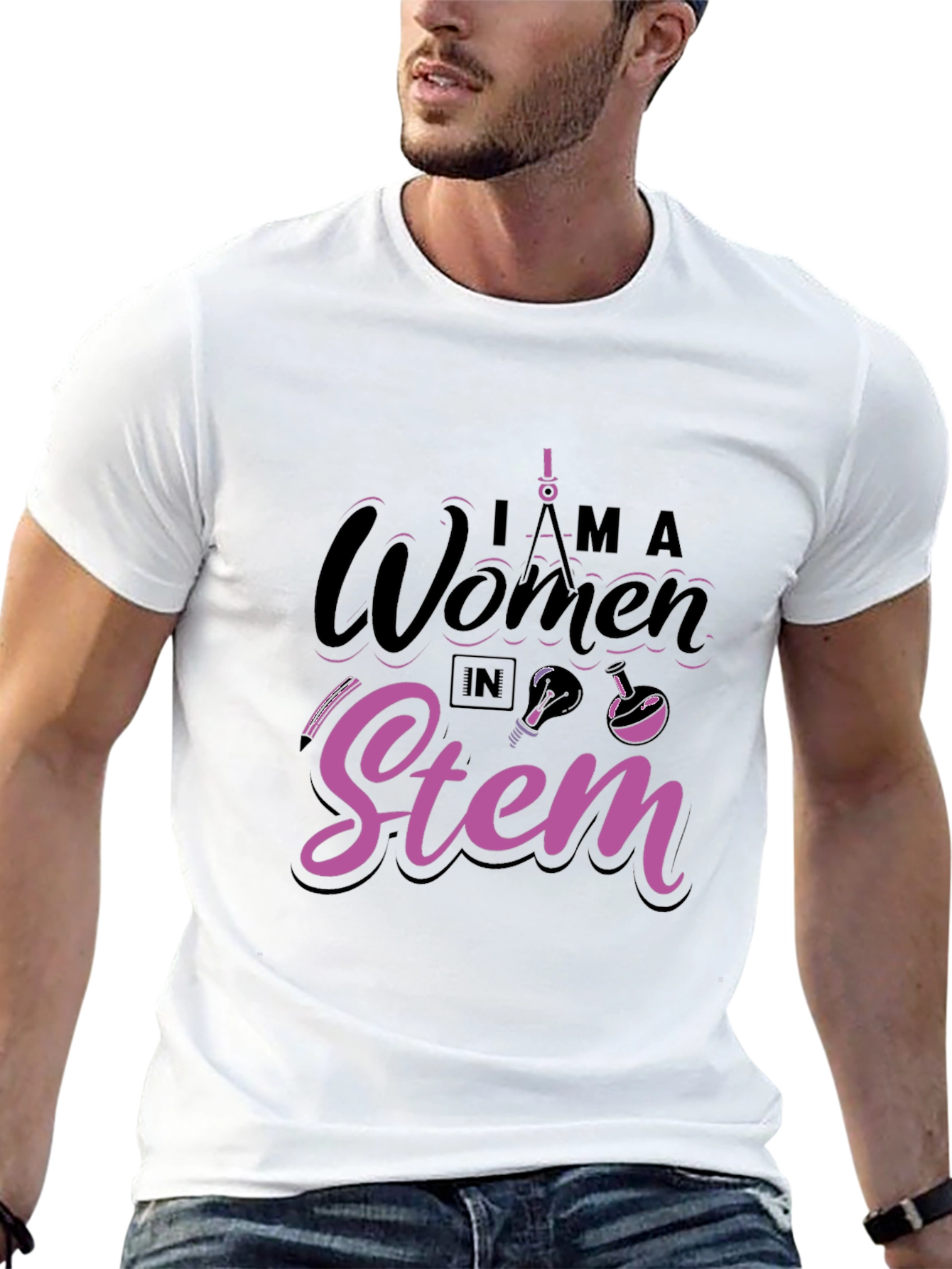 I am a Woman in STEM Black T-Shirt
