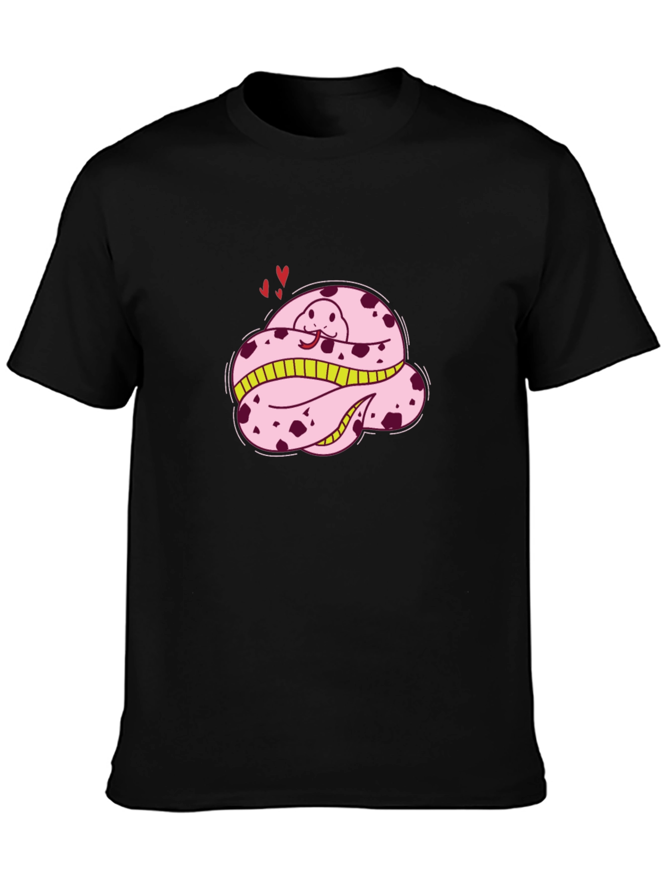 Cute Pink Snake T-Shirt - Cartoon Style