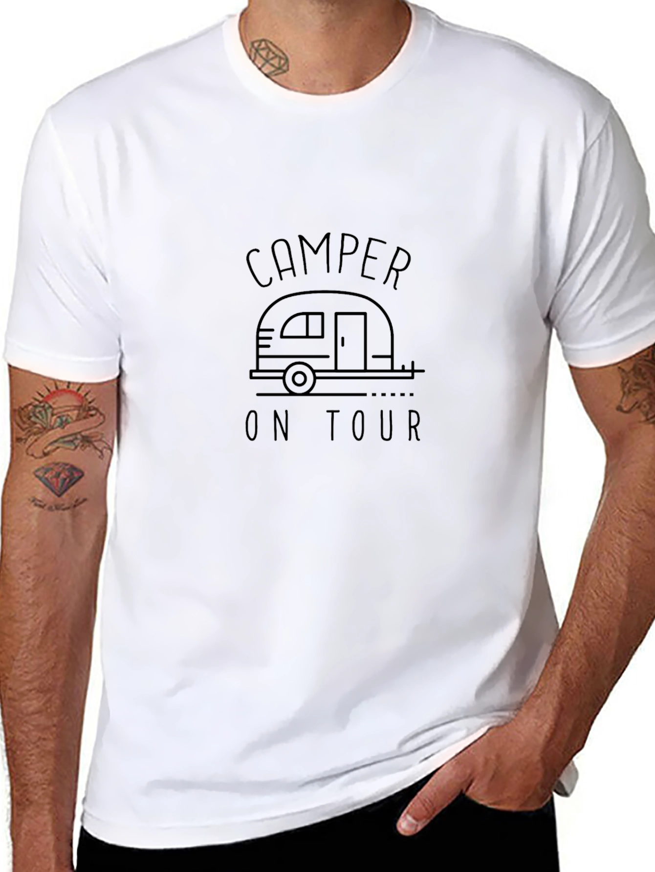 Camper on Tour Graphic Tee - Black