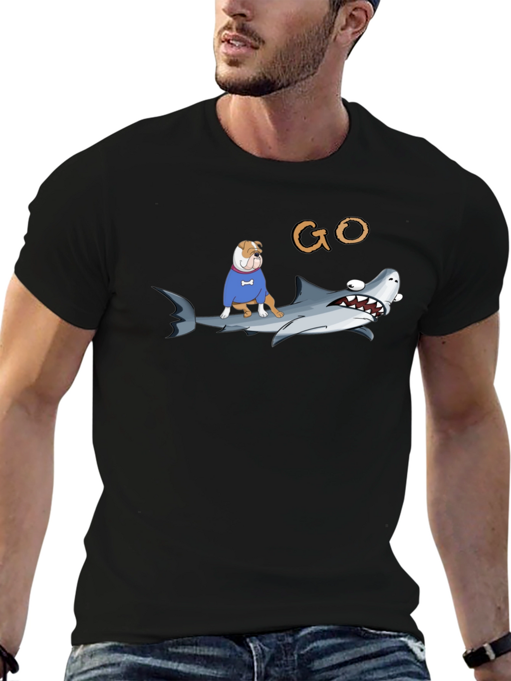 Shark Dog T-Shirt - Funny Animal Graphic Tee