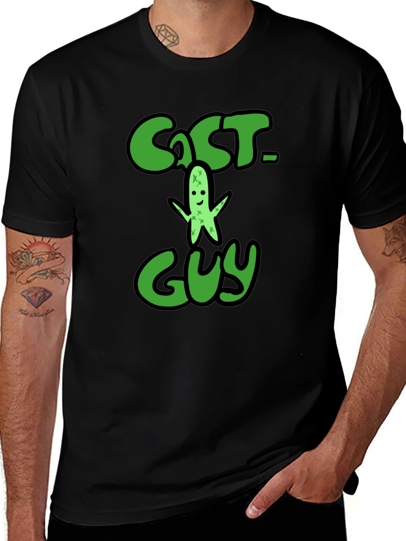 Cactus Guy Graphic Print T-Shirt
