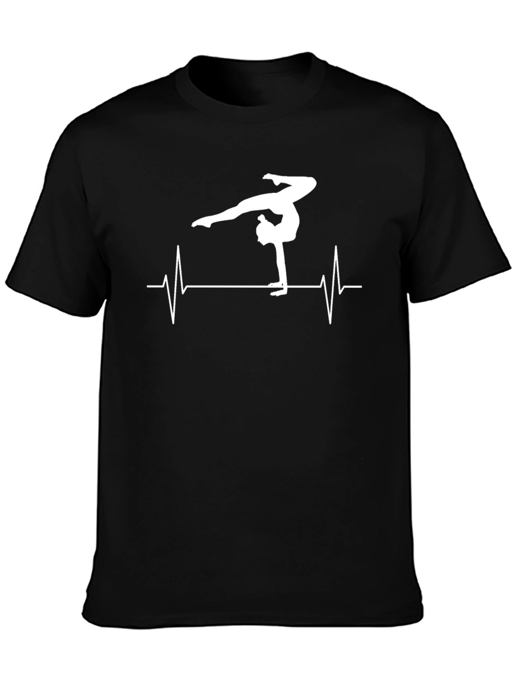 Gymnast Heartbeat Graphic Tee - Black