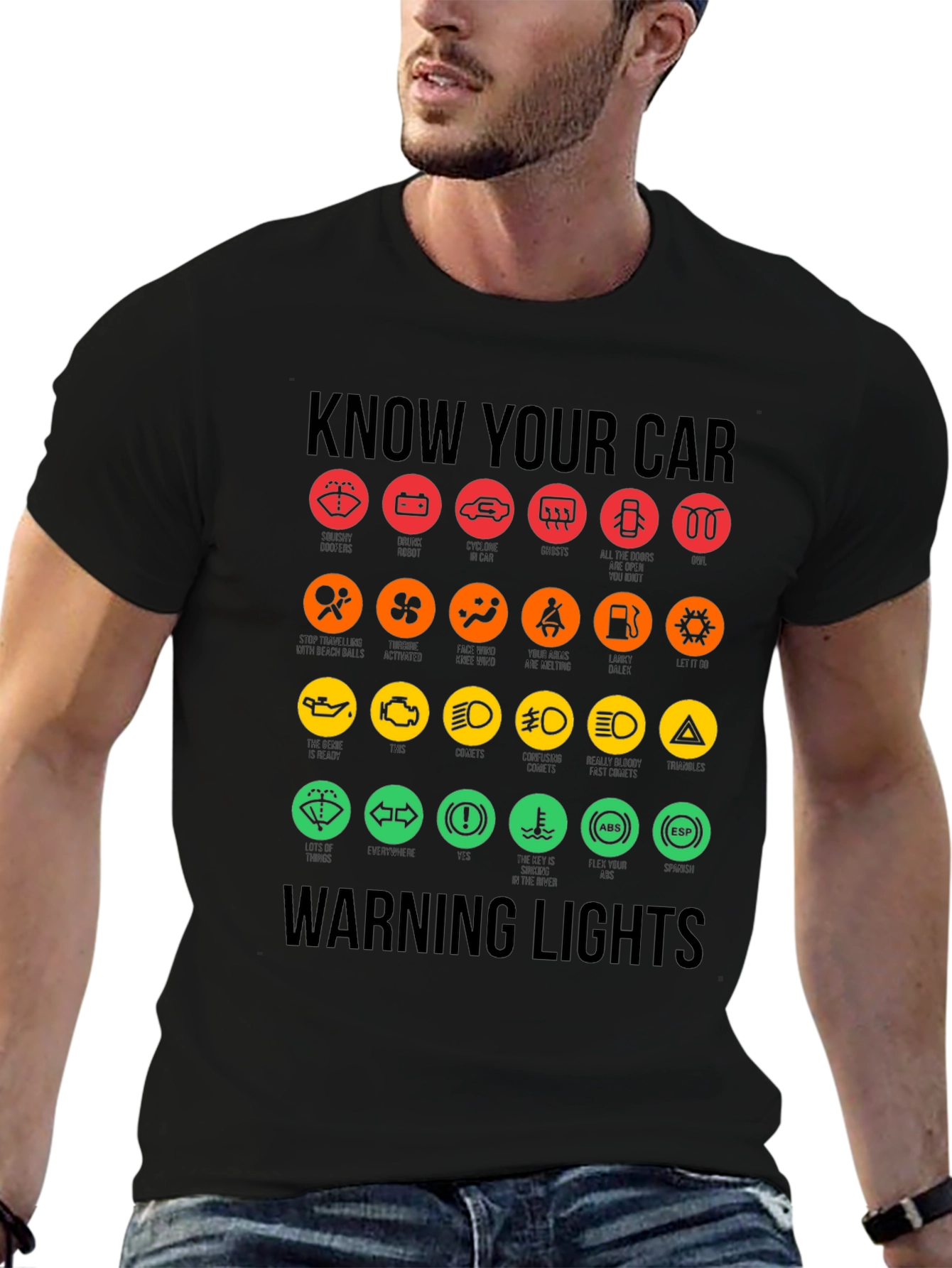 Know Your Car Warning Lights Graphic Tee