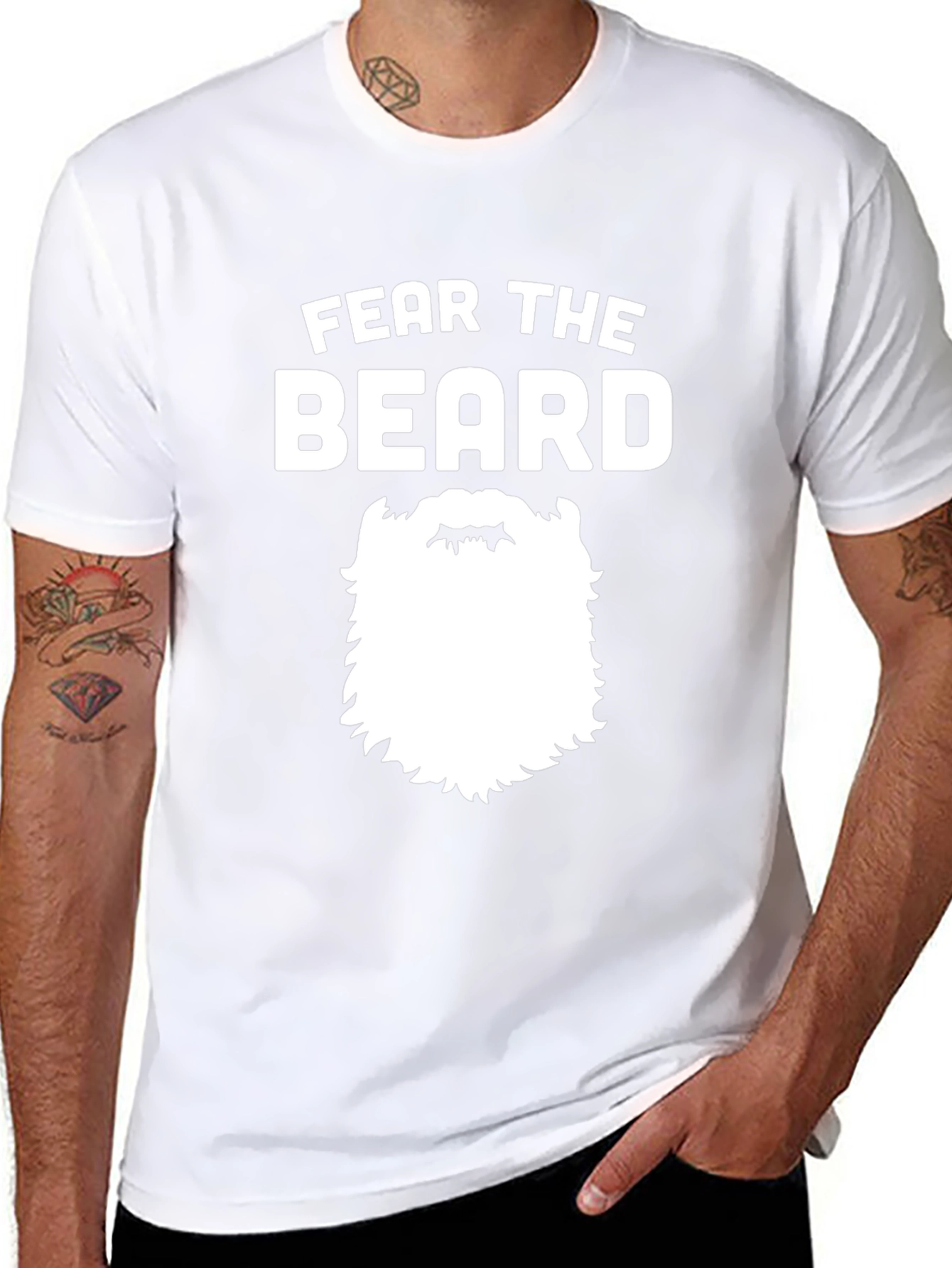 Fear The Beard T-Shirt - Funny Bearded Man Tee