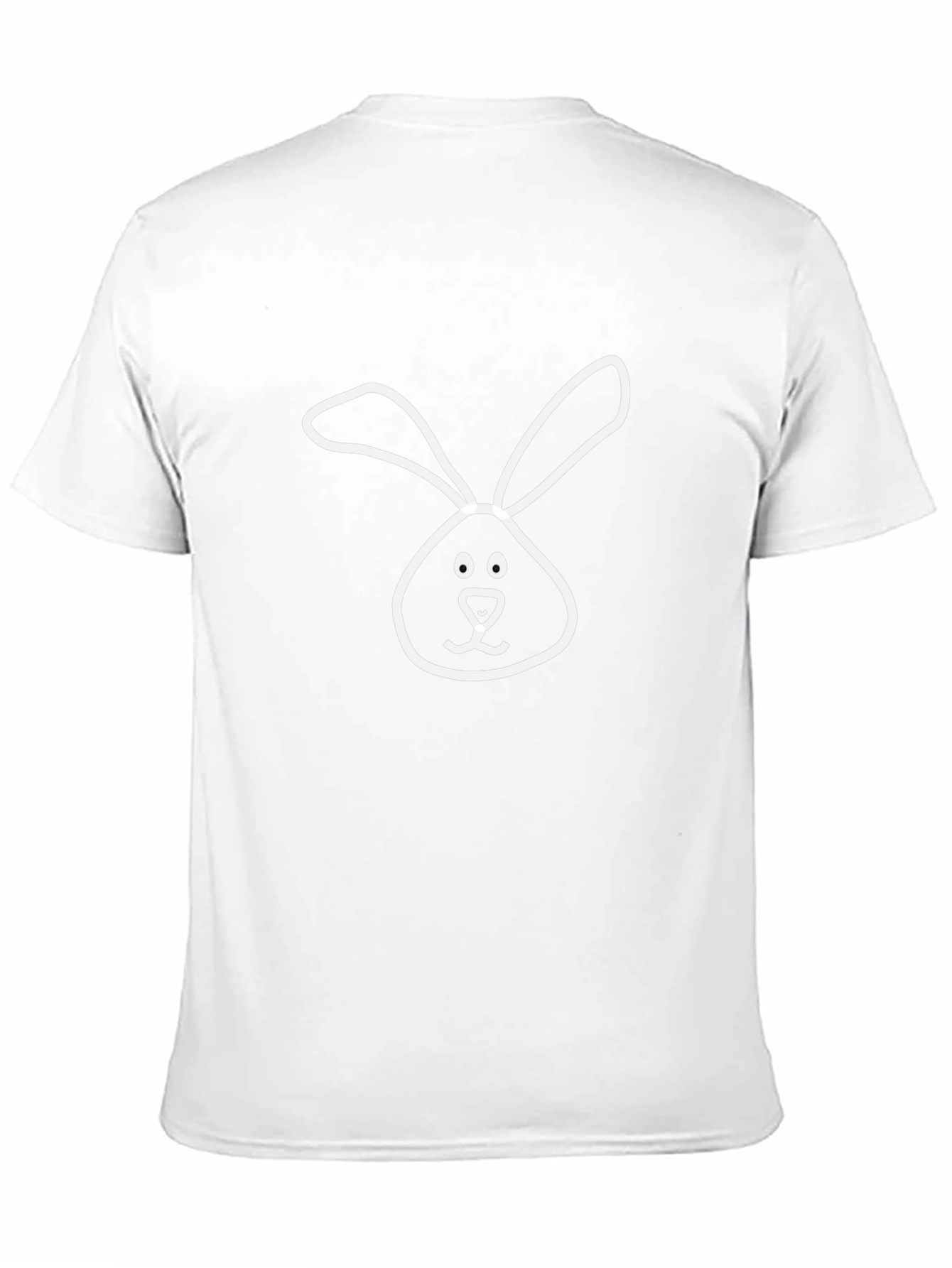 Black T-Shirt with Cute Bunny Print