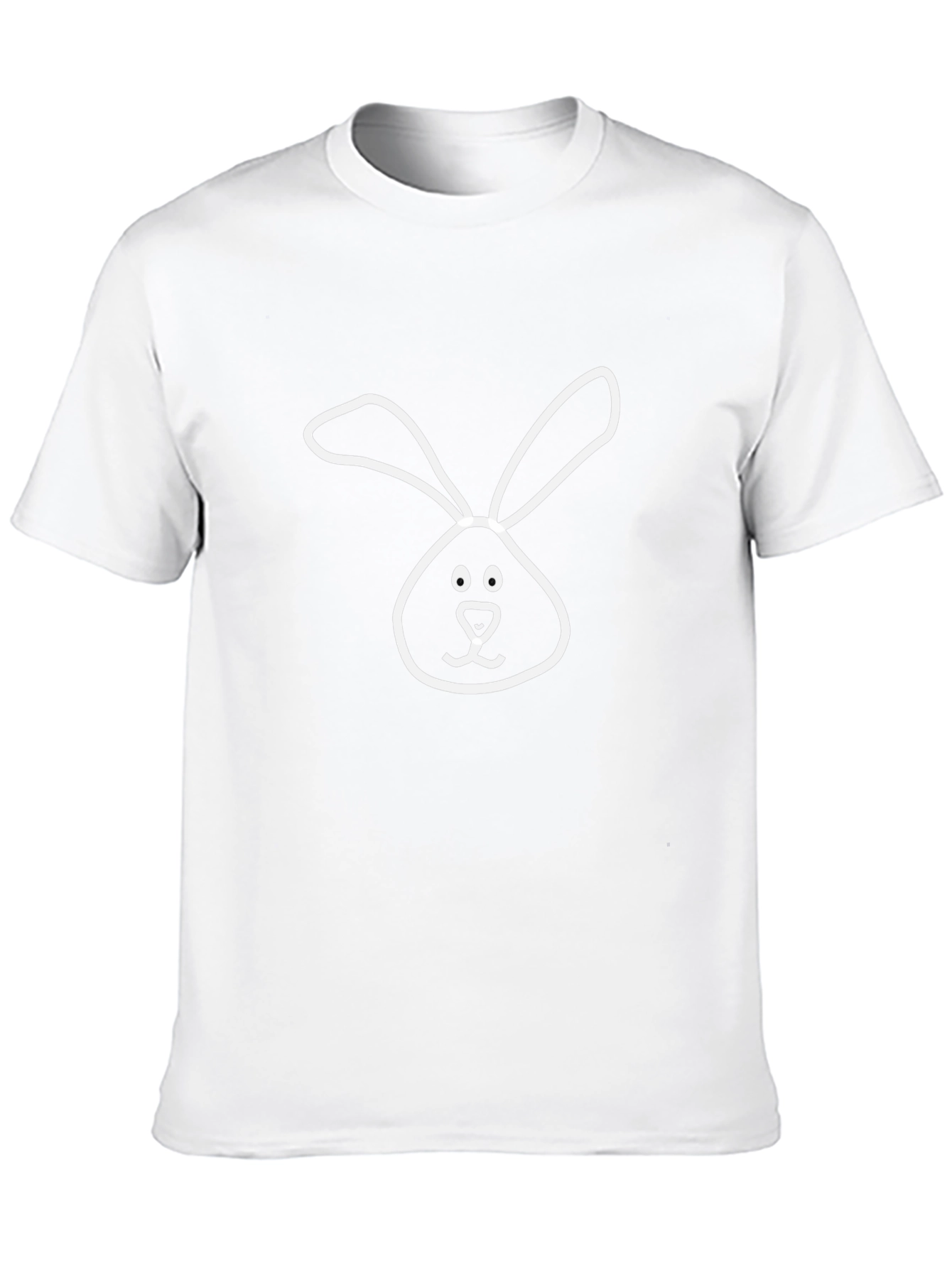 Black T-Shirt with Cute Bunny Print