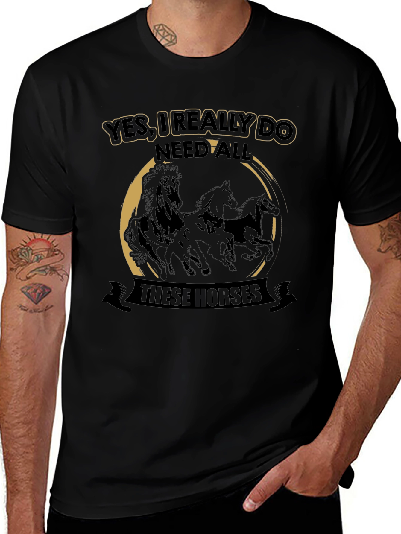Horse Lover T-Shirt - Yes I Need All These Horses!