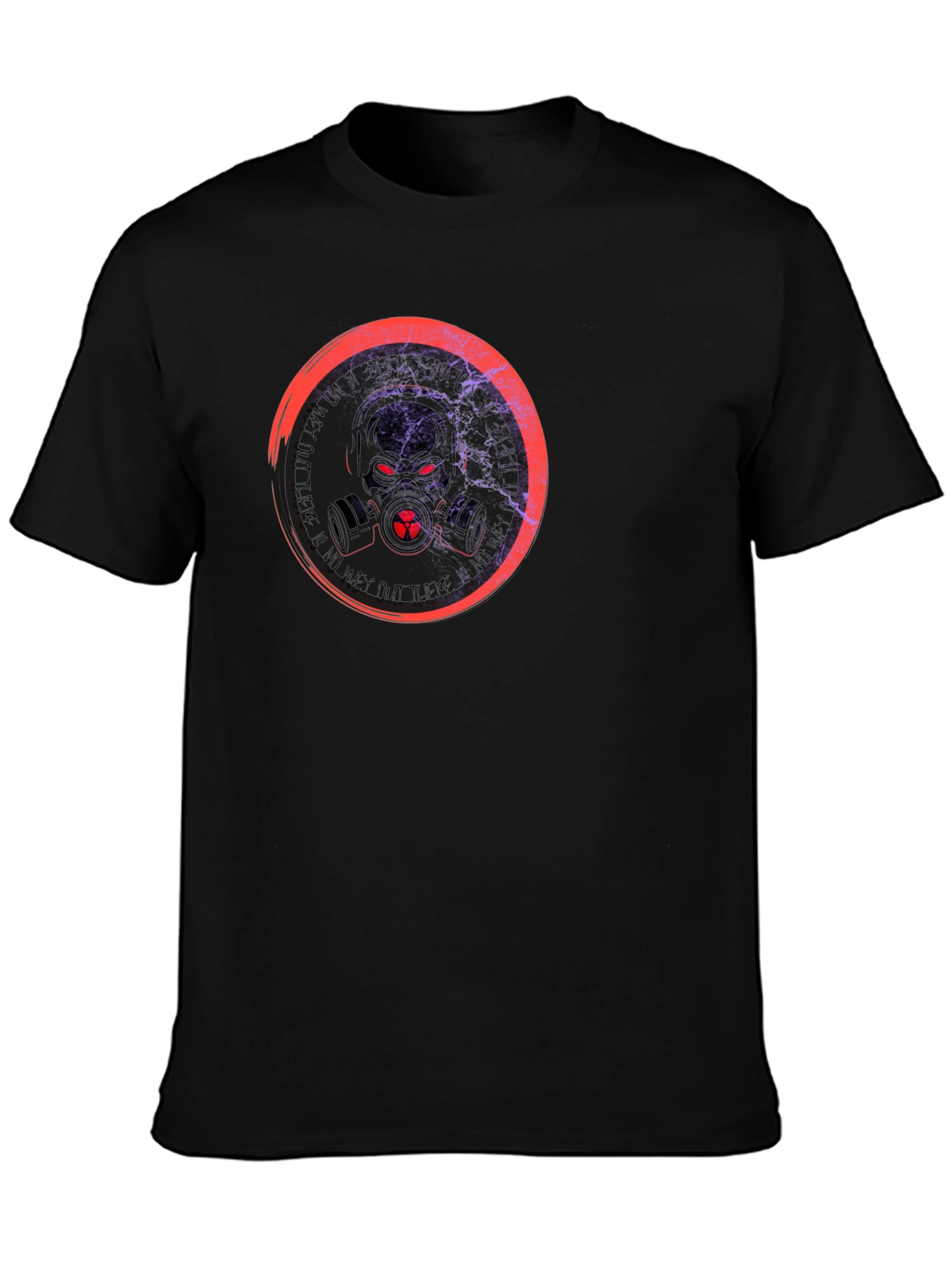 Toxic Gas Mask Graphic Black T-Shirt