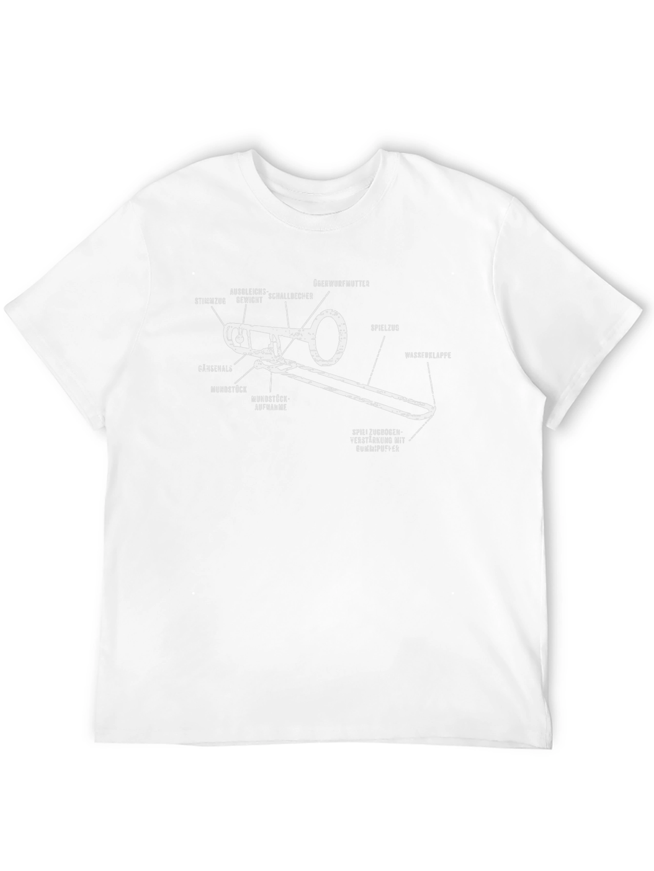 Trombone Anatomy T-Shirt - Musical Instrument Tee