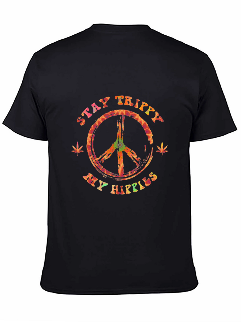 Stay Trippy My Hippies Graphic Tee - Black