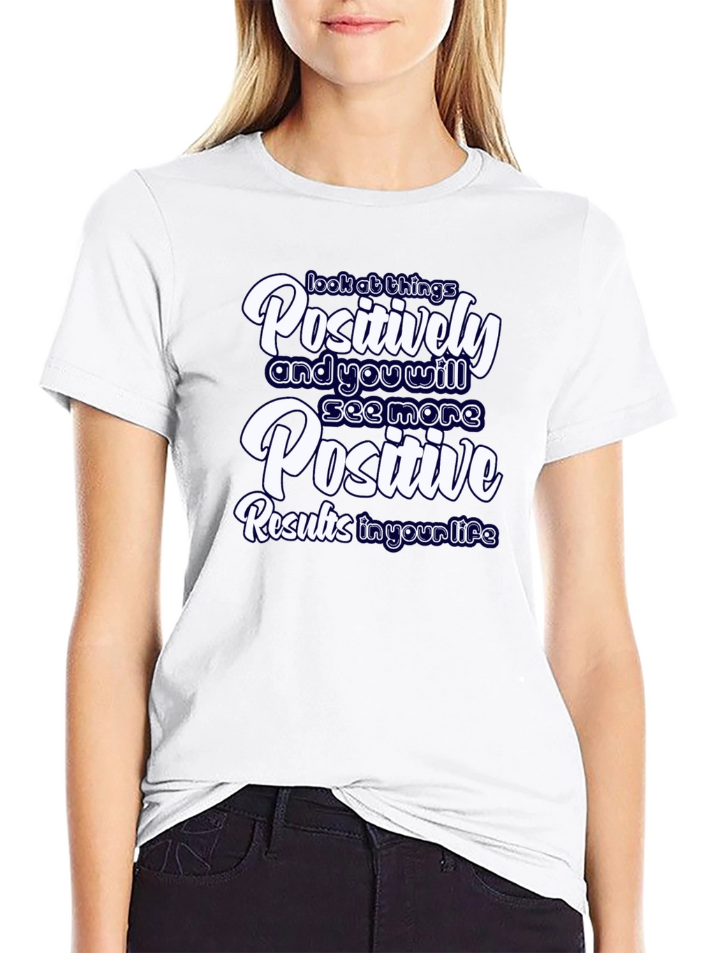 Positive Results Graphic Tee - Motivational Black T-Shirt